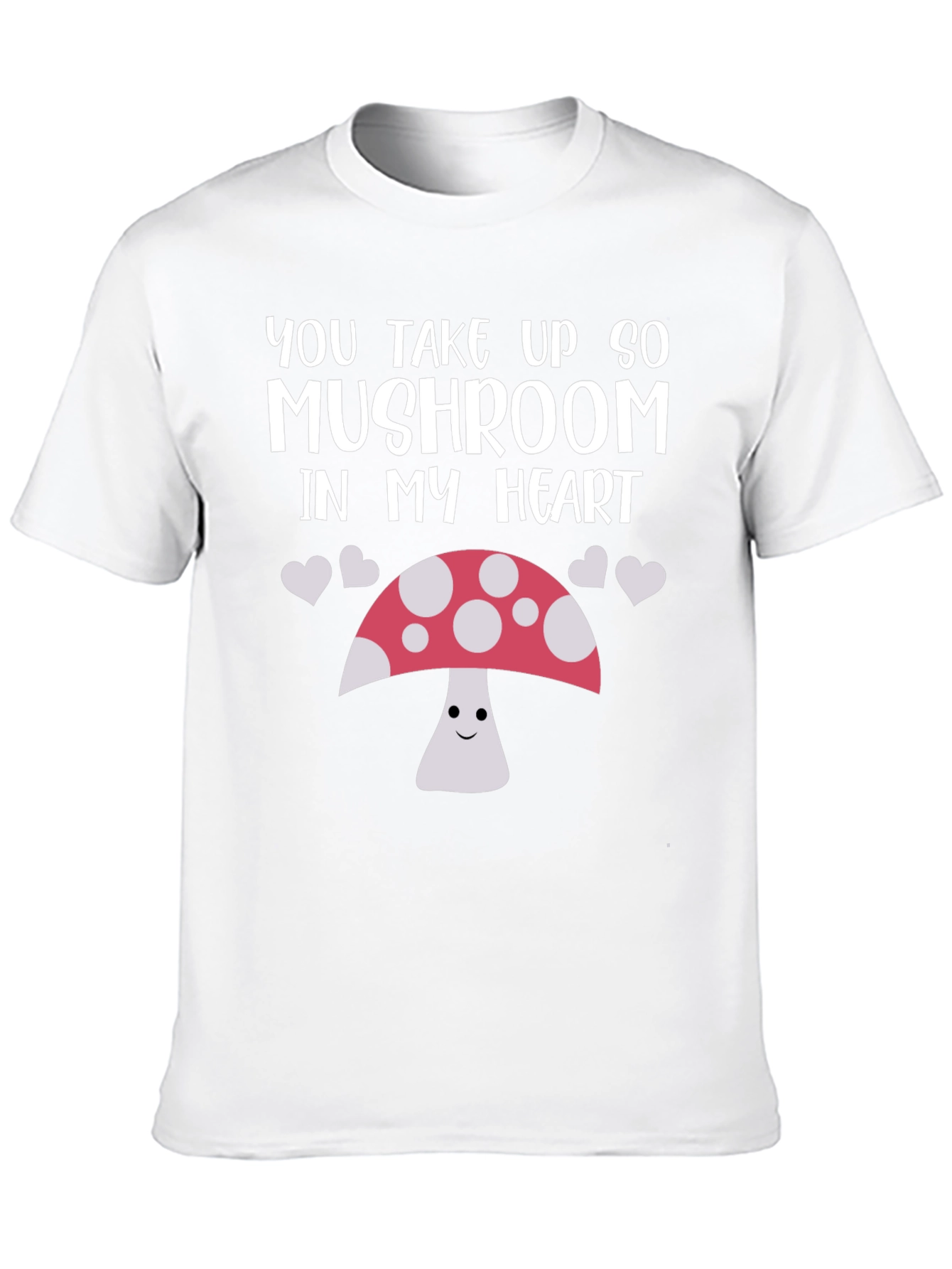 Black Mushroom Heart Graphic Tee - Cute & Funny Shirt view 10