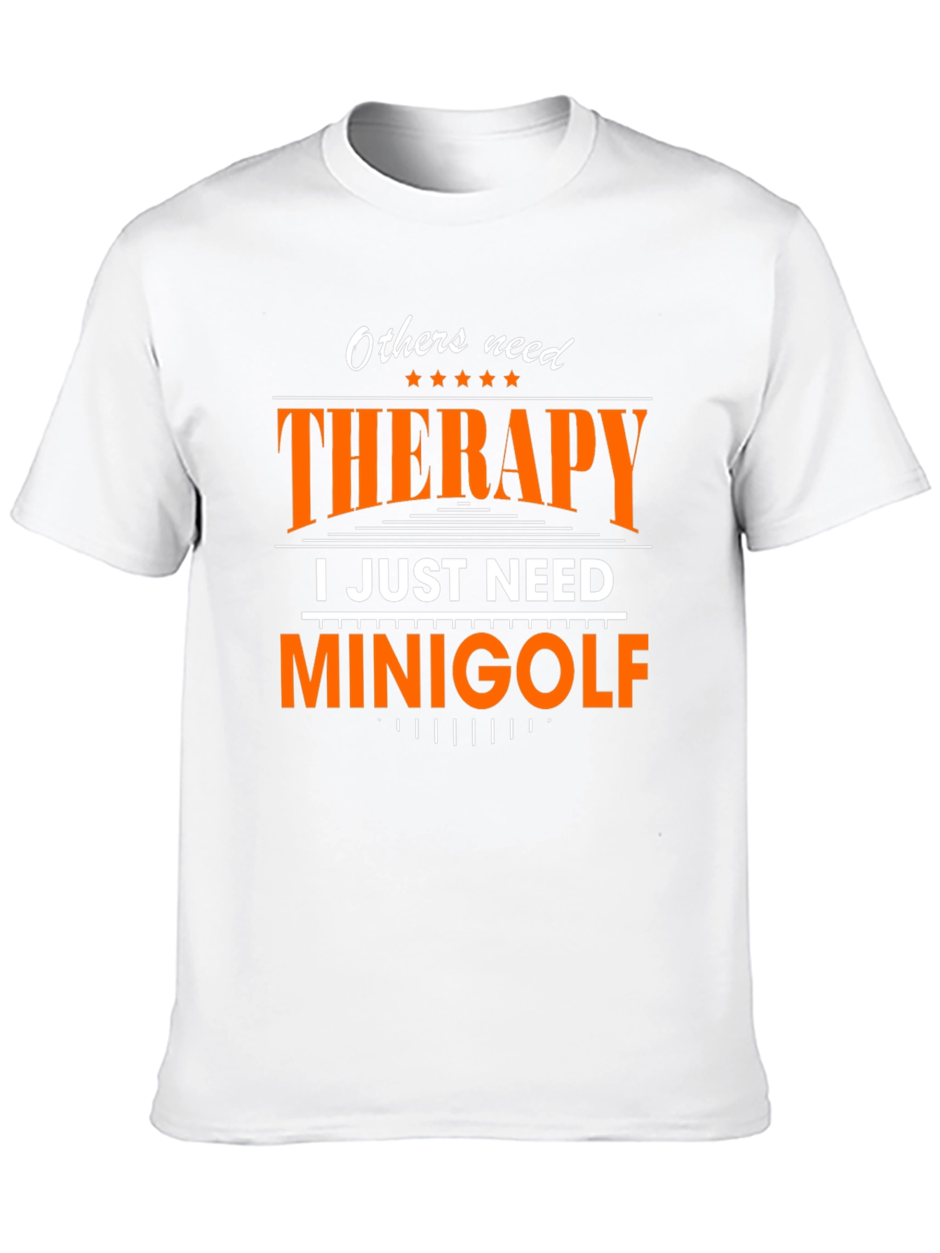 Black Therapy Minigolf T-Shirt Funny Golf Tee view 10