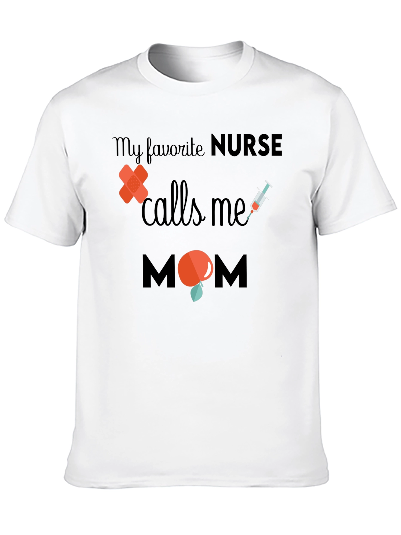 Black Nurse Mom T-Shirt - Favorite Nurse Gift view 10