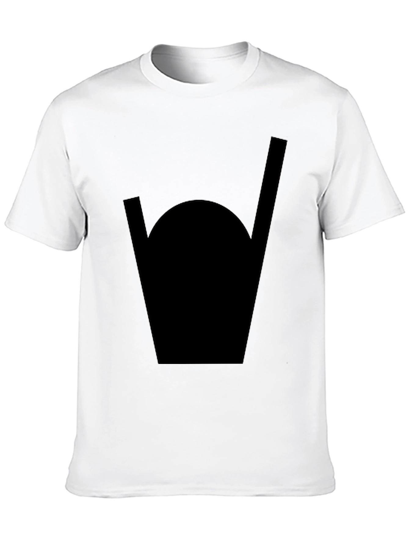 Black Black T-Shirt with Geometric Design view 10