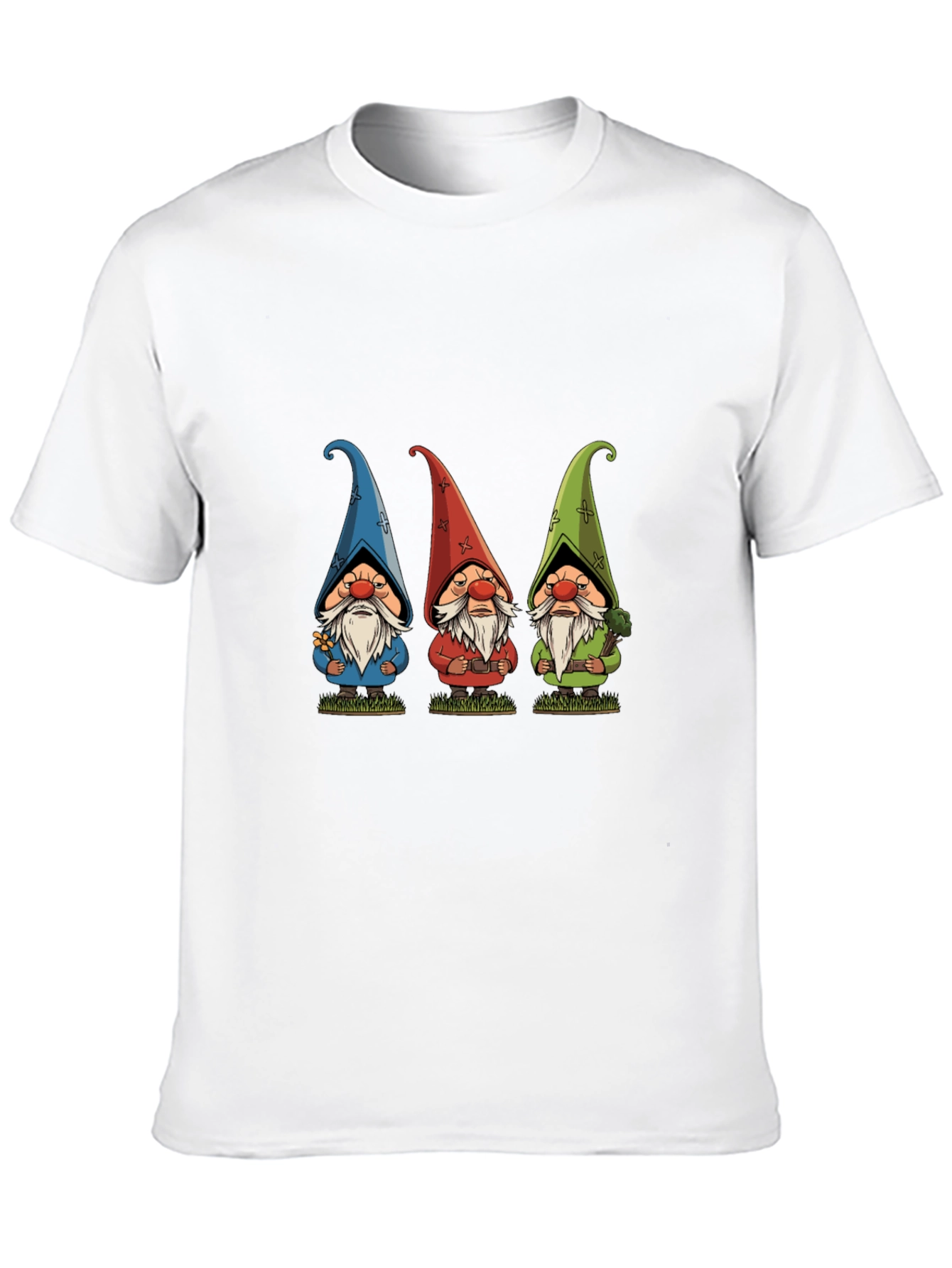Black Three Gnome Black T-Shirt - Unique Design view 10
