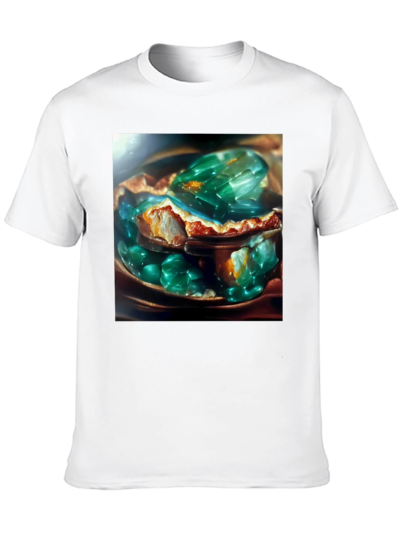 Black Emerald Jelly Pie Graphic Tee - Novelty Dessert T-Shirt view 10