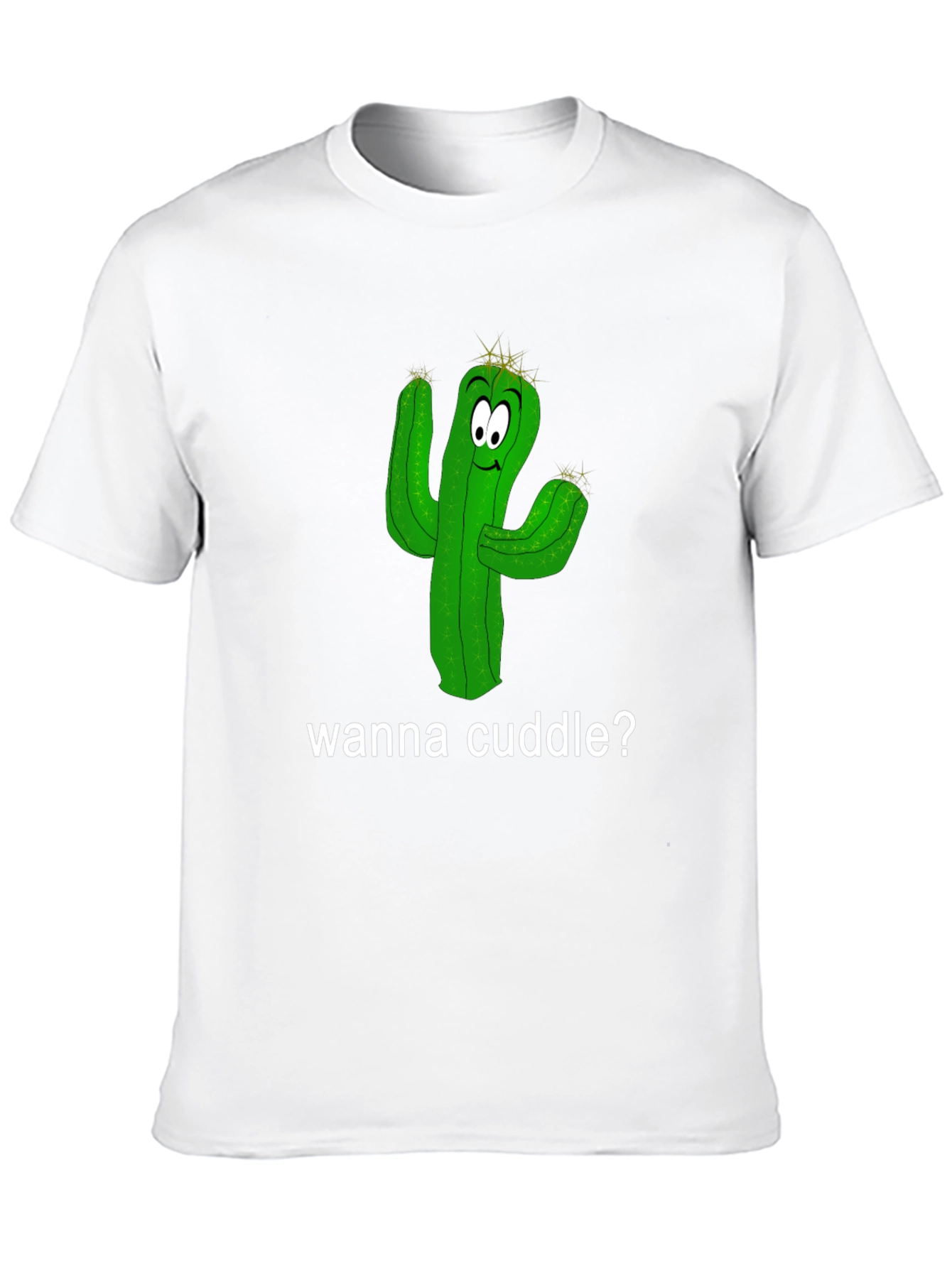 Black Cuddle Cactus T-Shirt - Funny Graphic Tee view 10