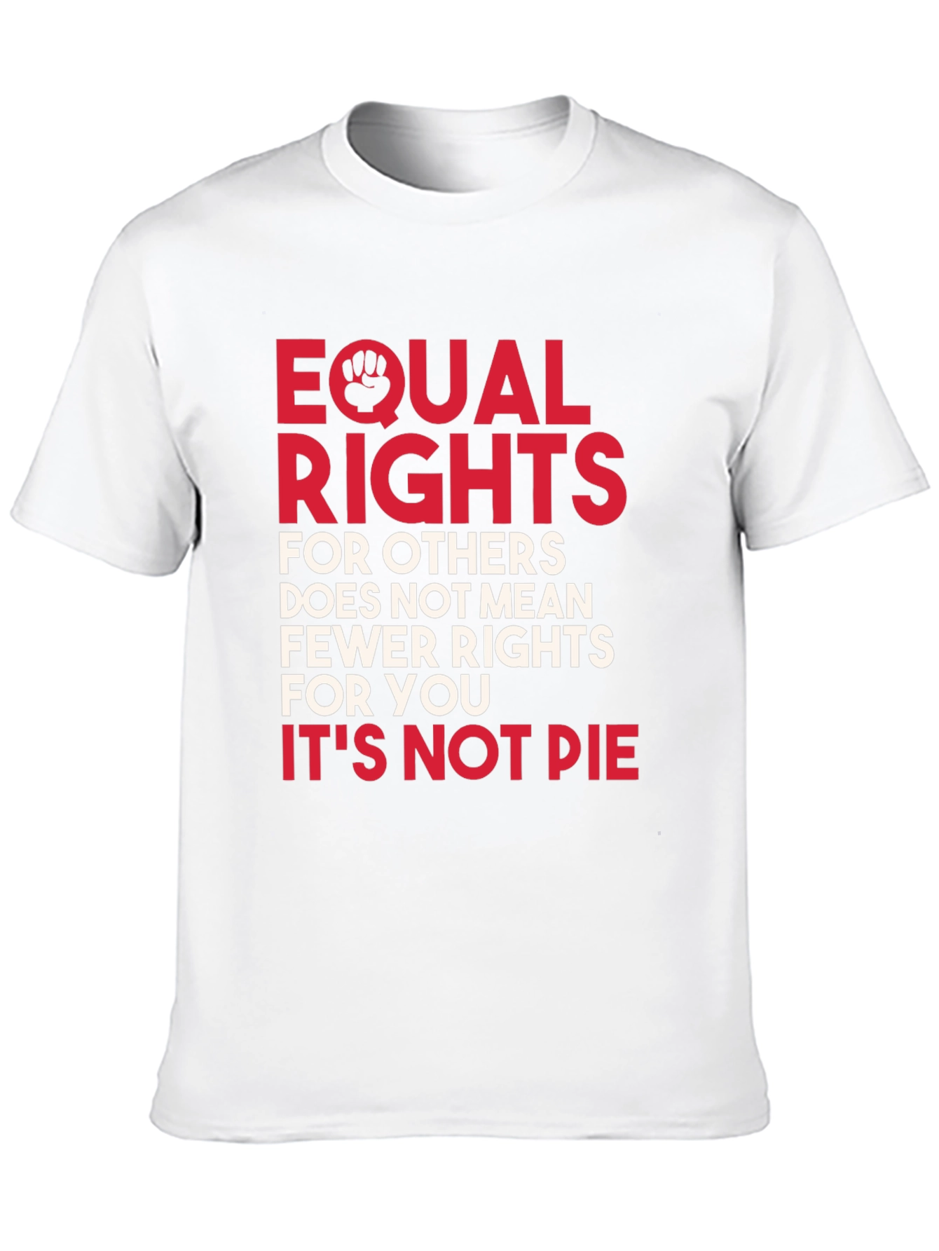 Black Equal Rights T-Shirt: It's Not Pie Graphic Tee view 10