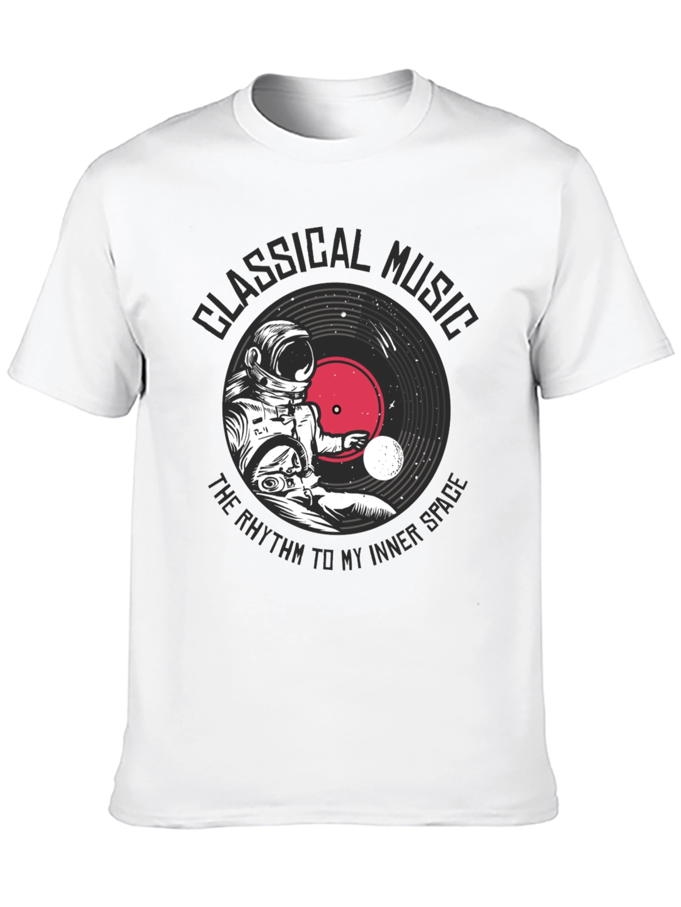 Black Classical Music Inner Space Graphic Tee view 10