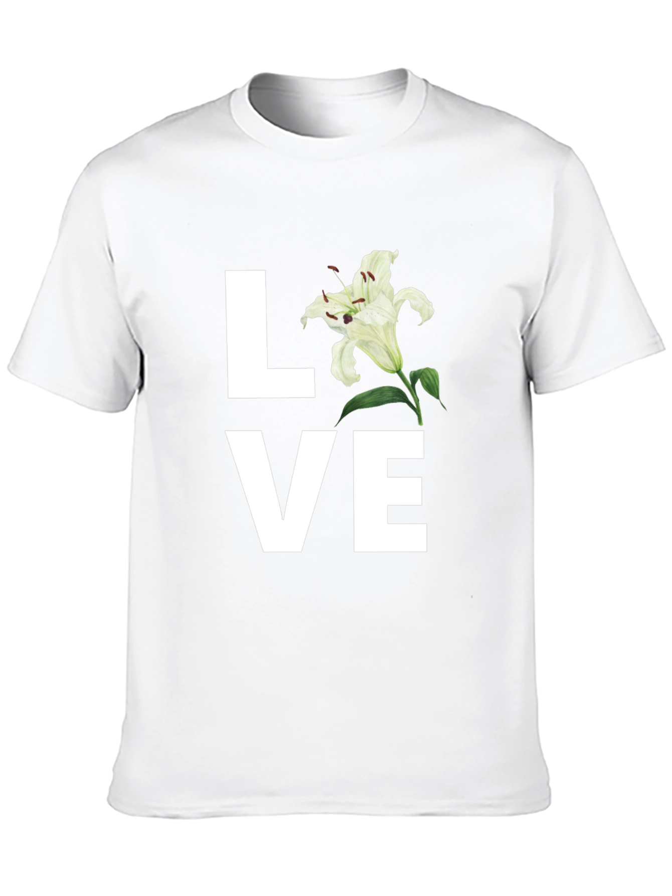 Black Floral LOVE Graphic T-Shirt - Stylish Unisex Tee view 10