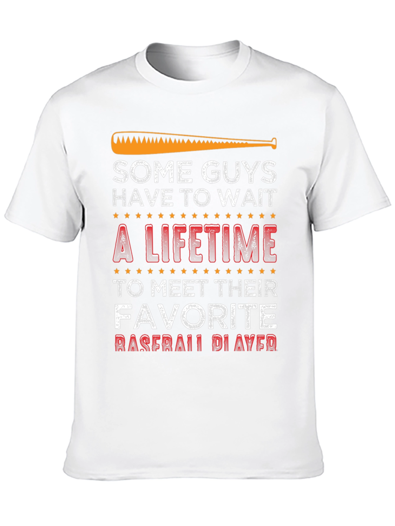 Black Baseball Fan T-Shirt - Some Guys Have to Wait view 10