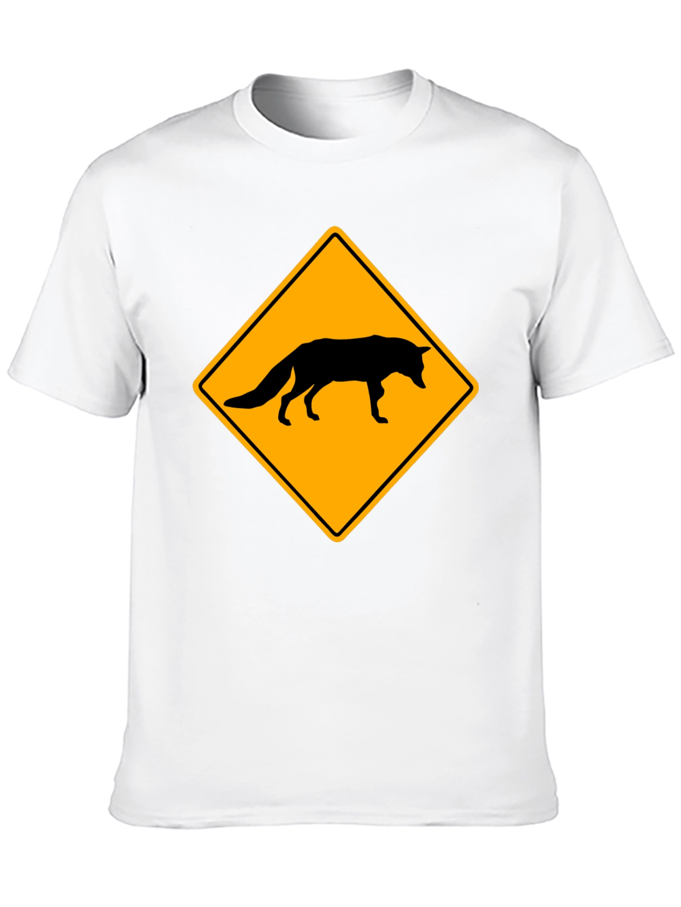 Black Fox Crossing T-Shirt - Black Crew Neck Tee view 10