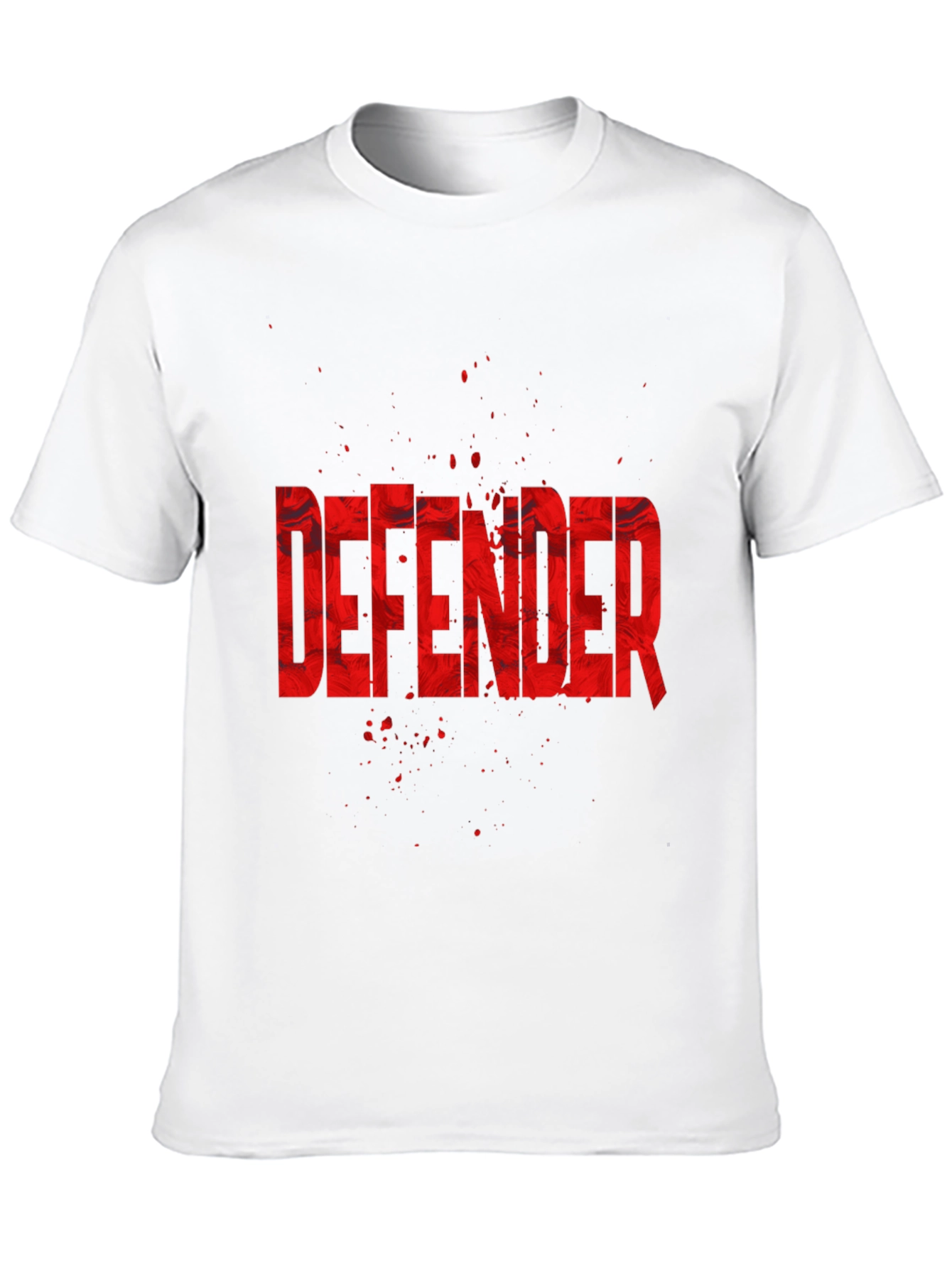Black Defender Graphic Tee - Black Cotton Blend view 10