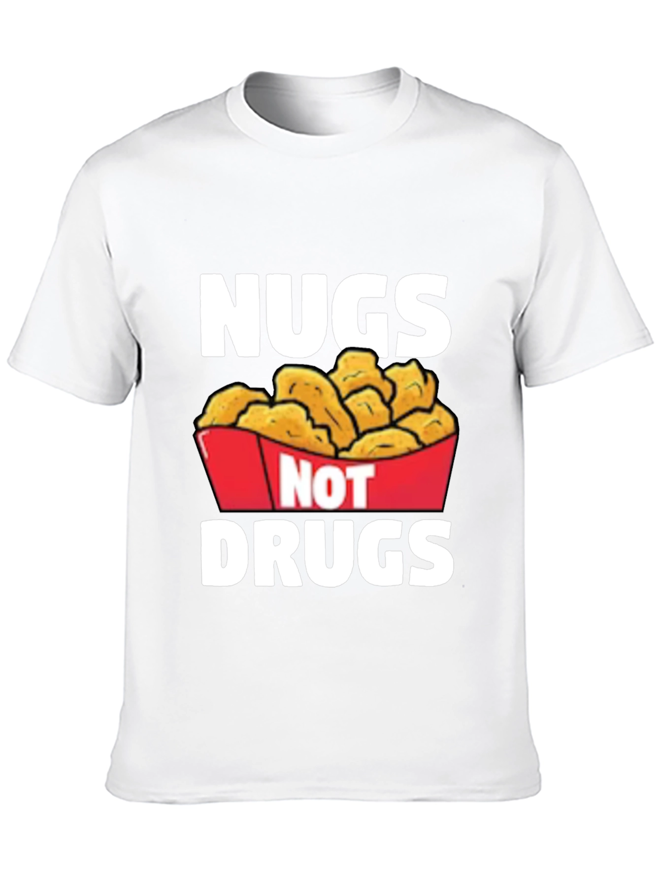 Black Nugs Not Drugs Graphic T-Shirt - Funny Foodie Tee view 10