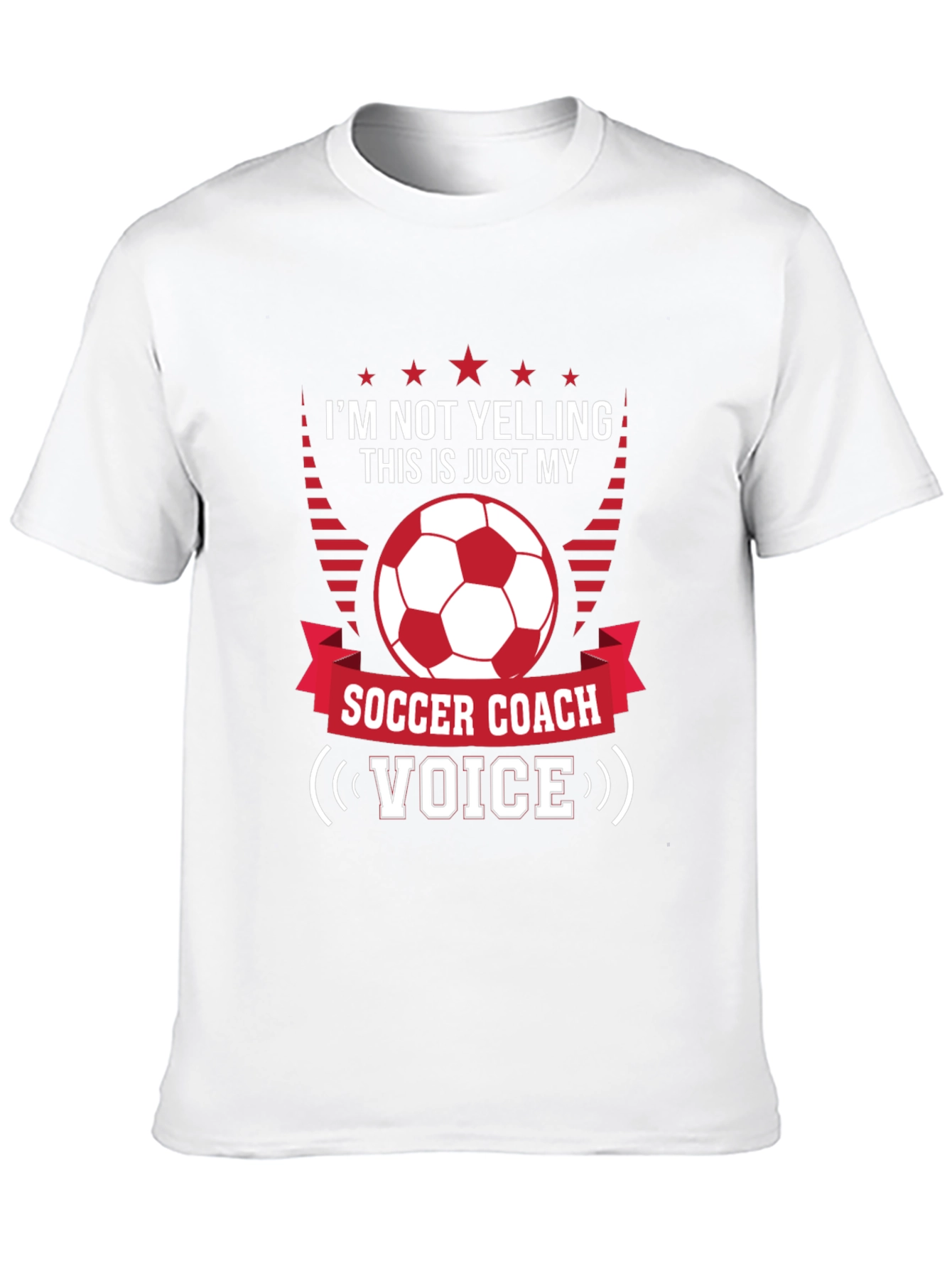 Black Soccer Coach Voice T-Shirt - Funny Sports Tee view 10