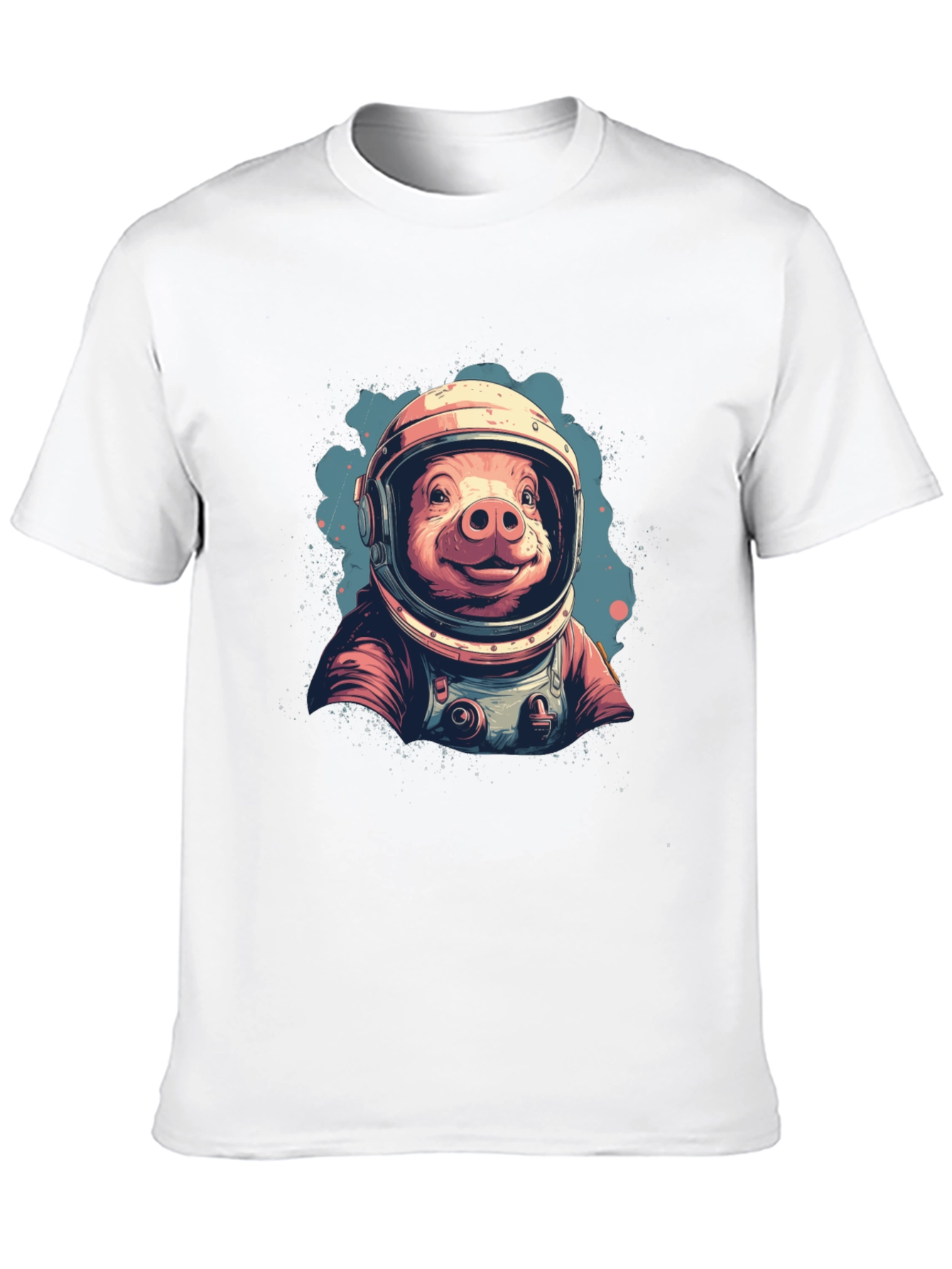 Black Astronaut Pig T-Shirt - Space Hog Tee view 10
