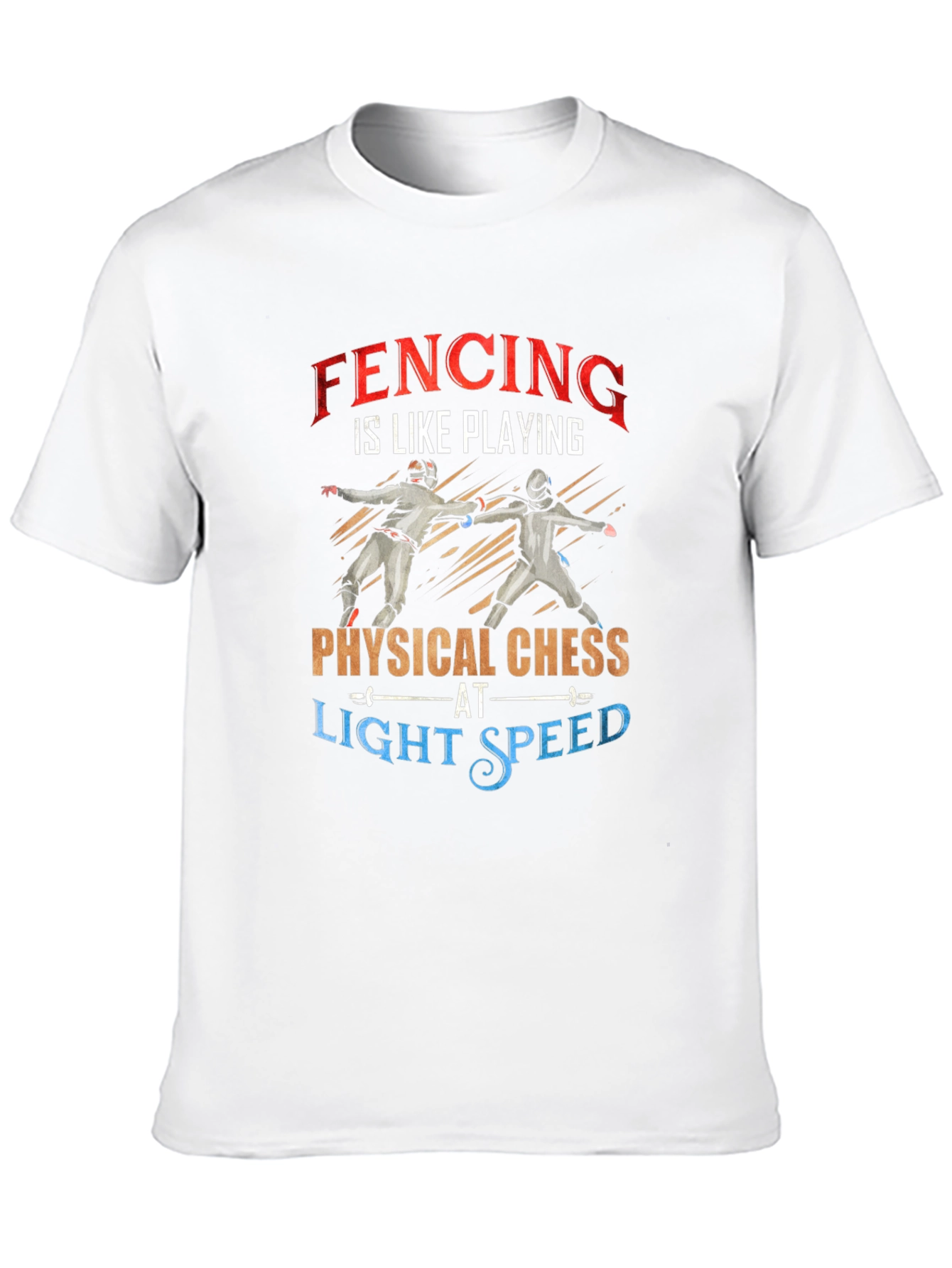 Black Fencing is Like Playing Physical Chess T-Shirt view 10