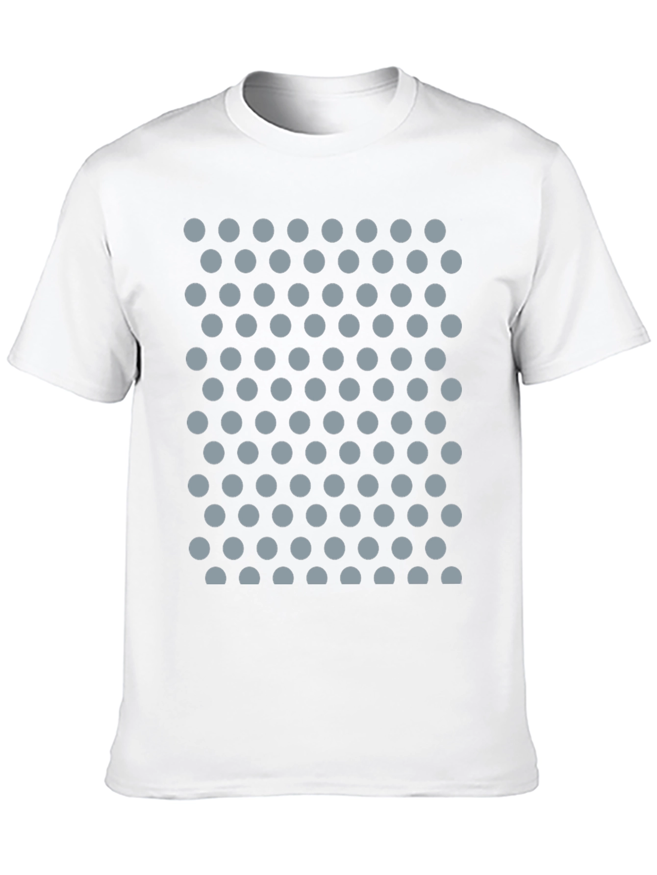 Black Black T-Shirt with Gray Polka Dot Pattern view 10