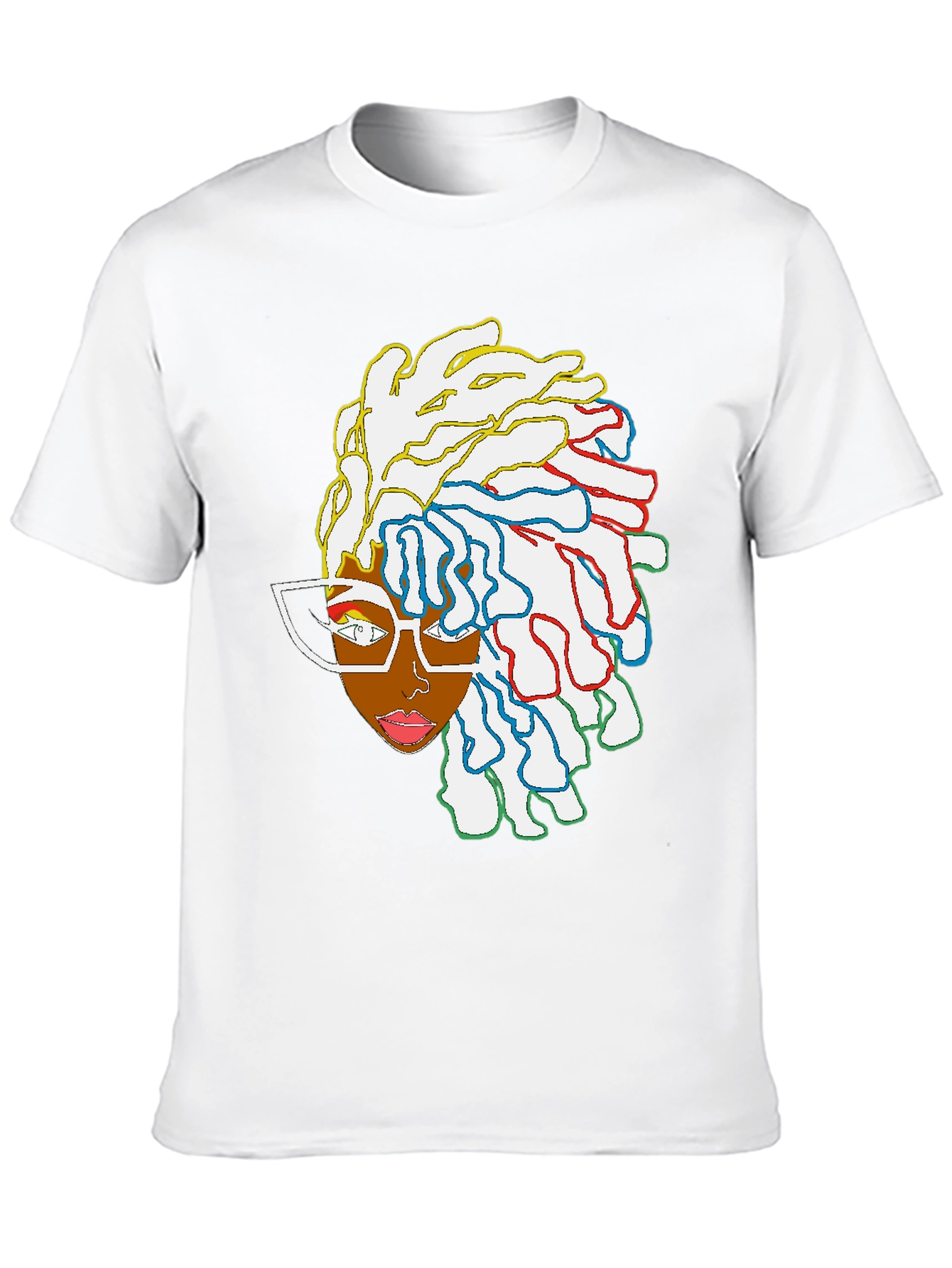 Black Cool Graphic Tee - Abstract Afro Art view 10