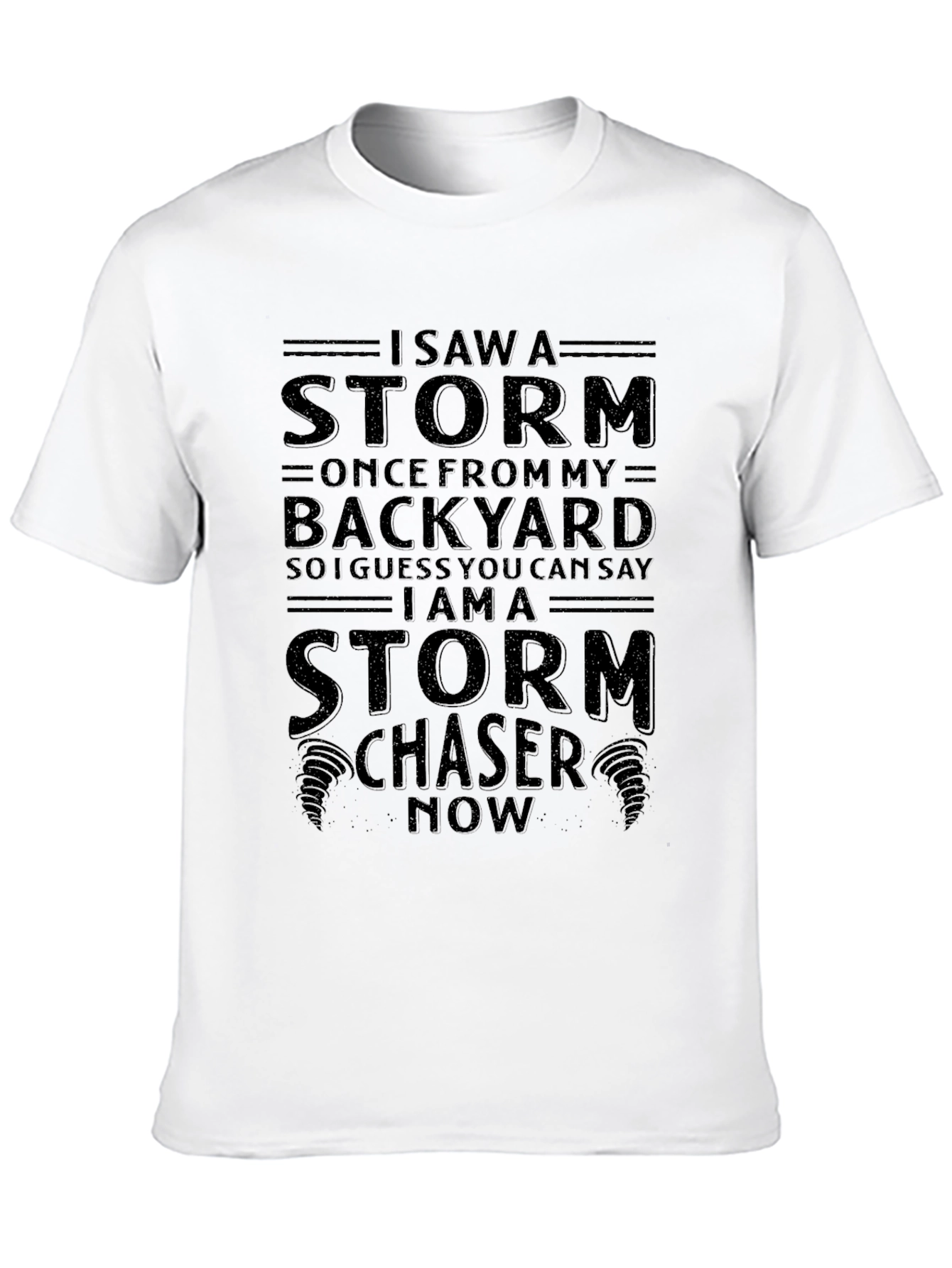 Black Storm Chaser Novelty Graphic T-Shirt view 10