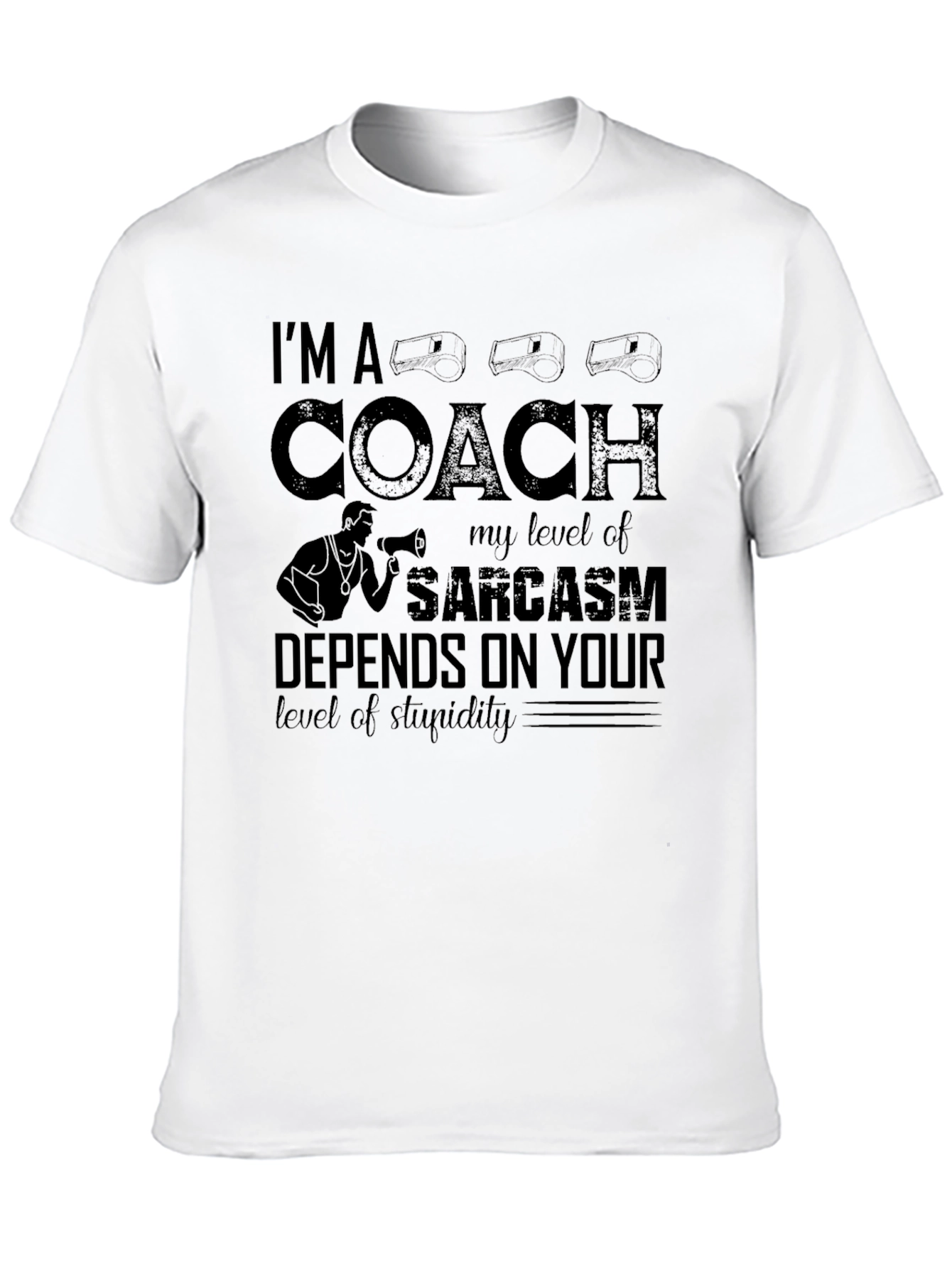 Black Funny Coach Sarcasm T-Shirt view 10