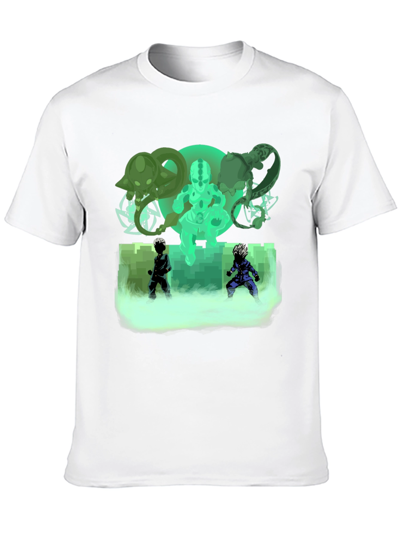 Black Anime Graphic Print Black T-Shirt view 10