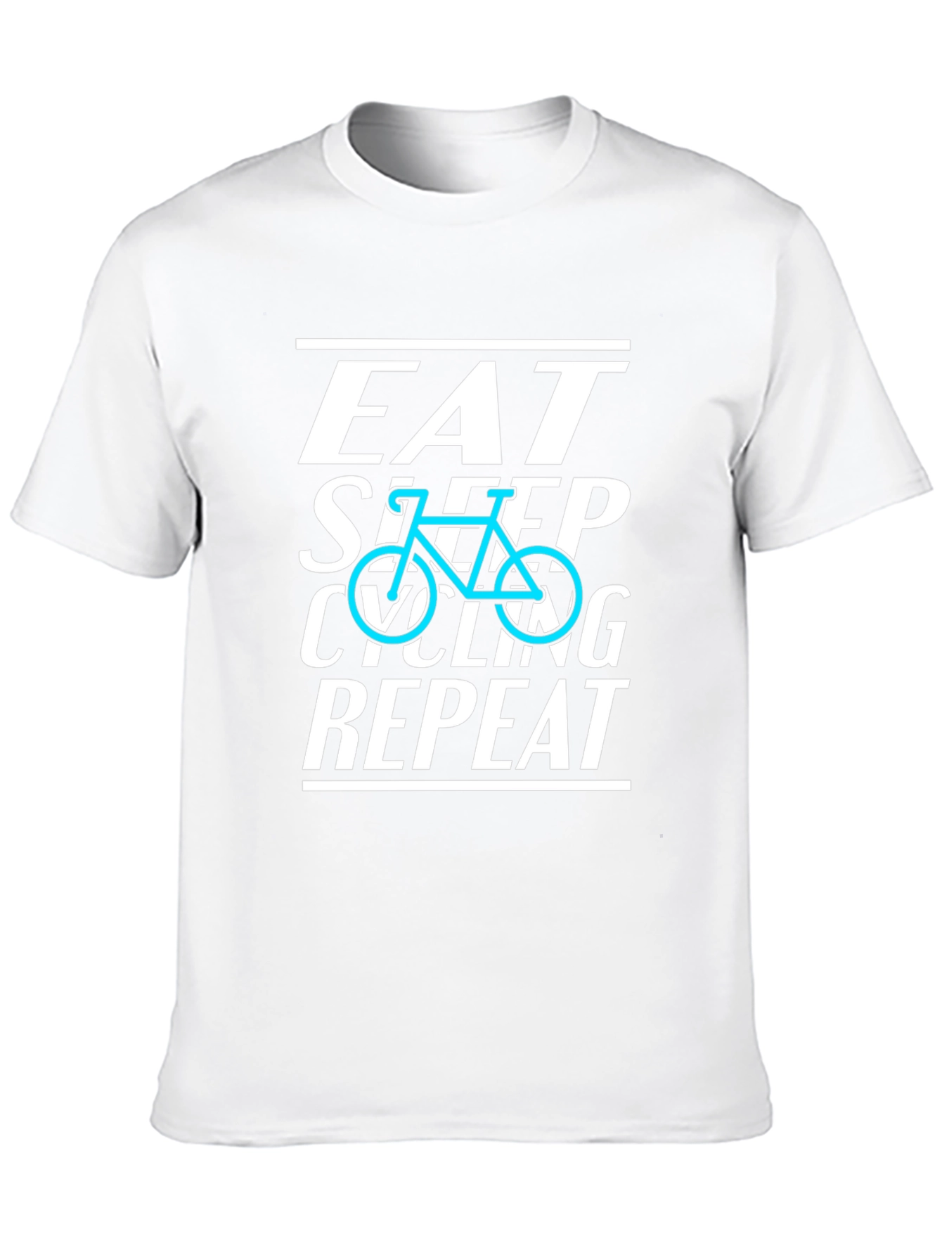Black Eat Sleep Cycling Repeat Black T-Shirt view 10