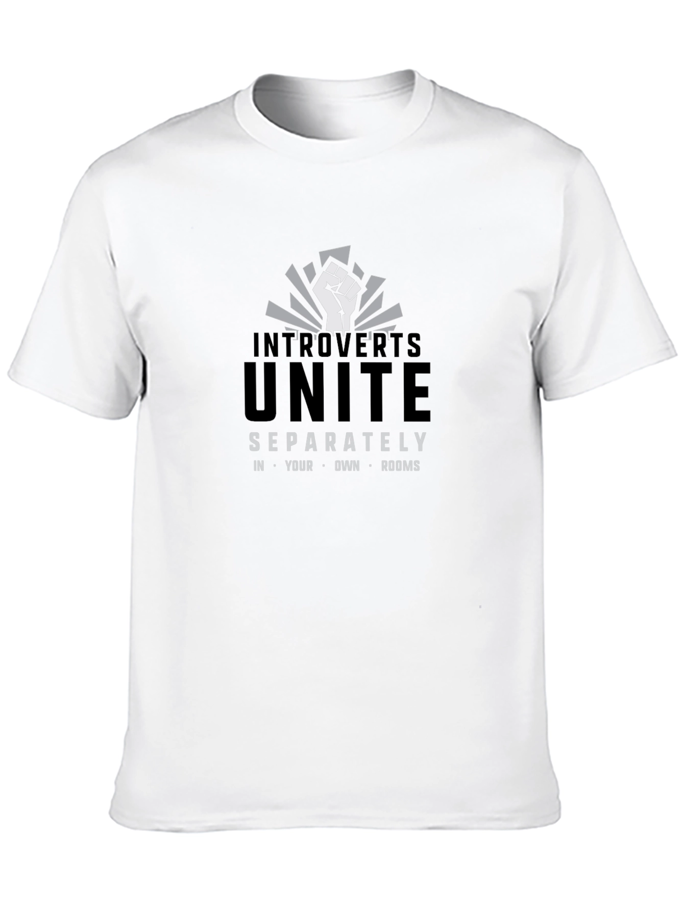 Black Introvert Unite Separately T-Shirt view 10