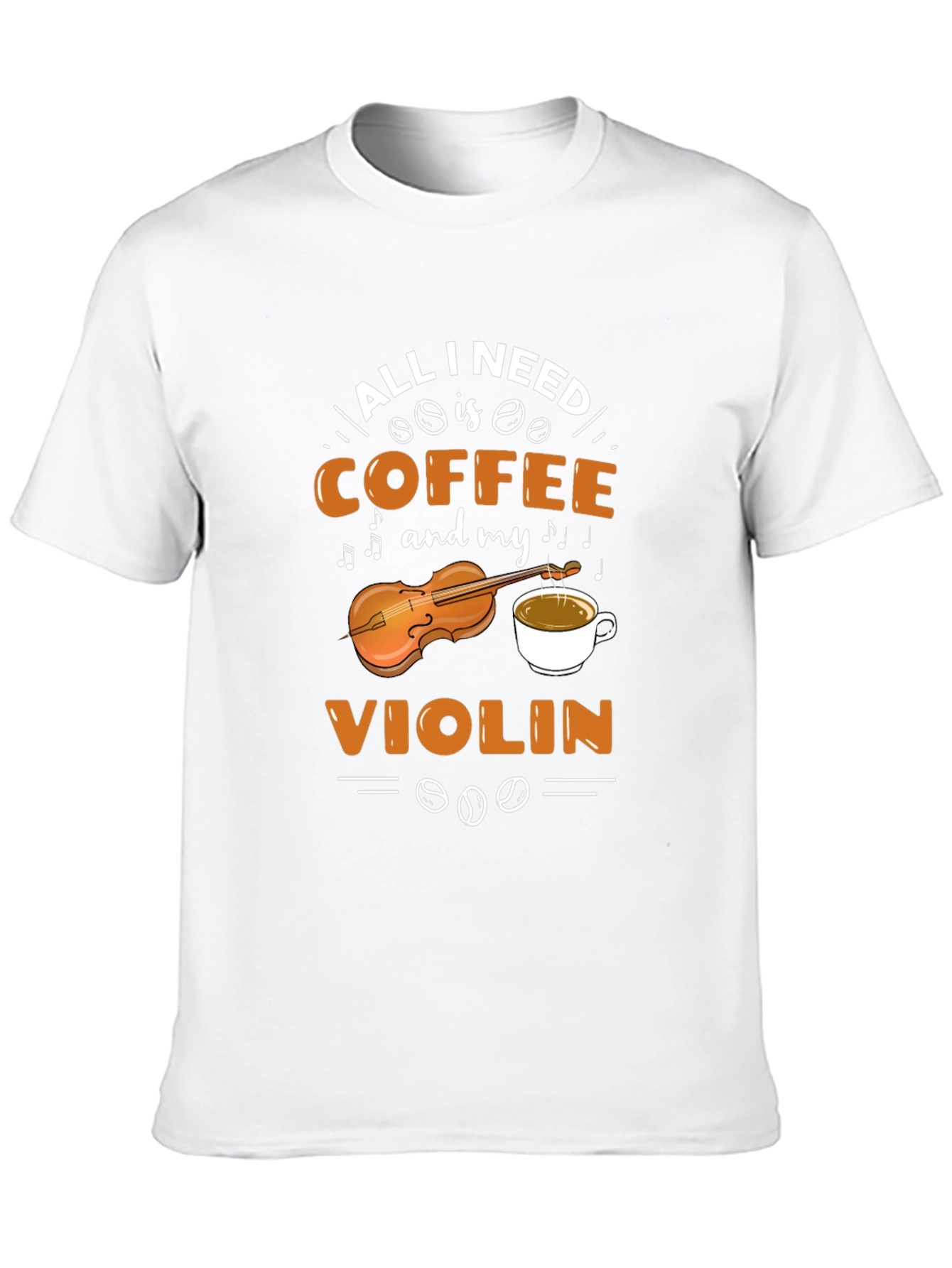 Black Coffee & Violin Graphic Tee - Music Lover Shirt view 10