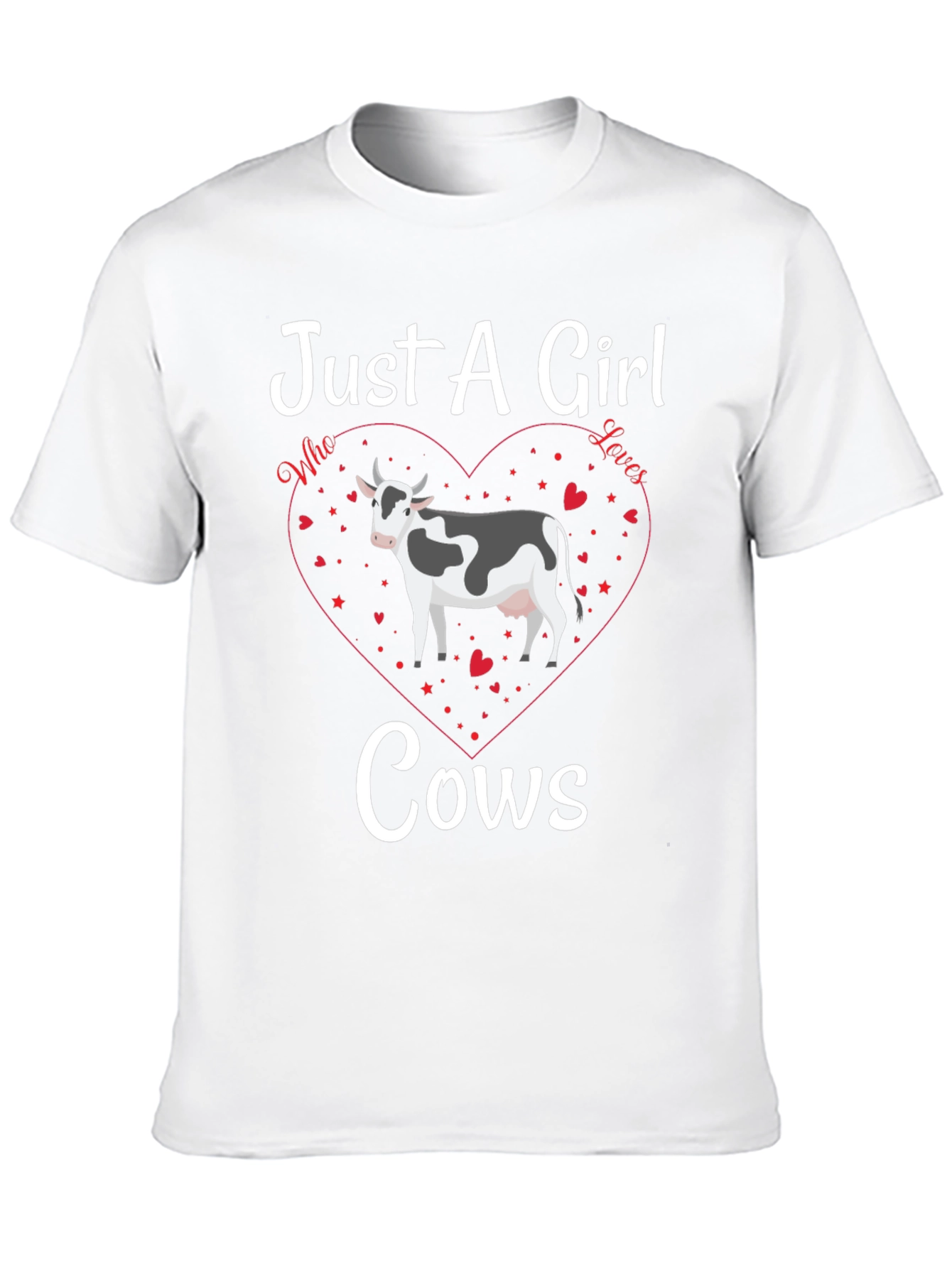 Black Just A Girl Who Loves Cows Graphic Tee view 10