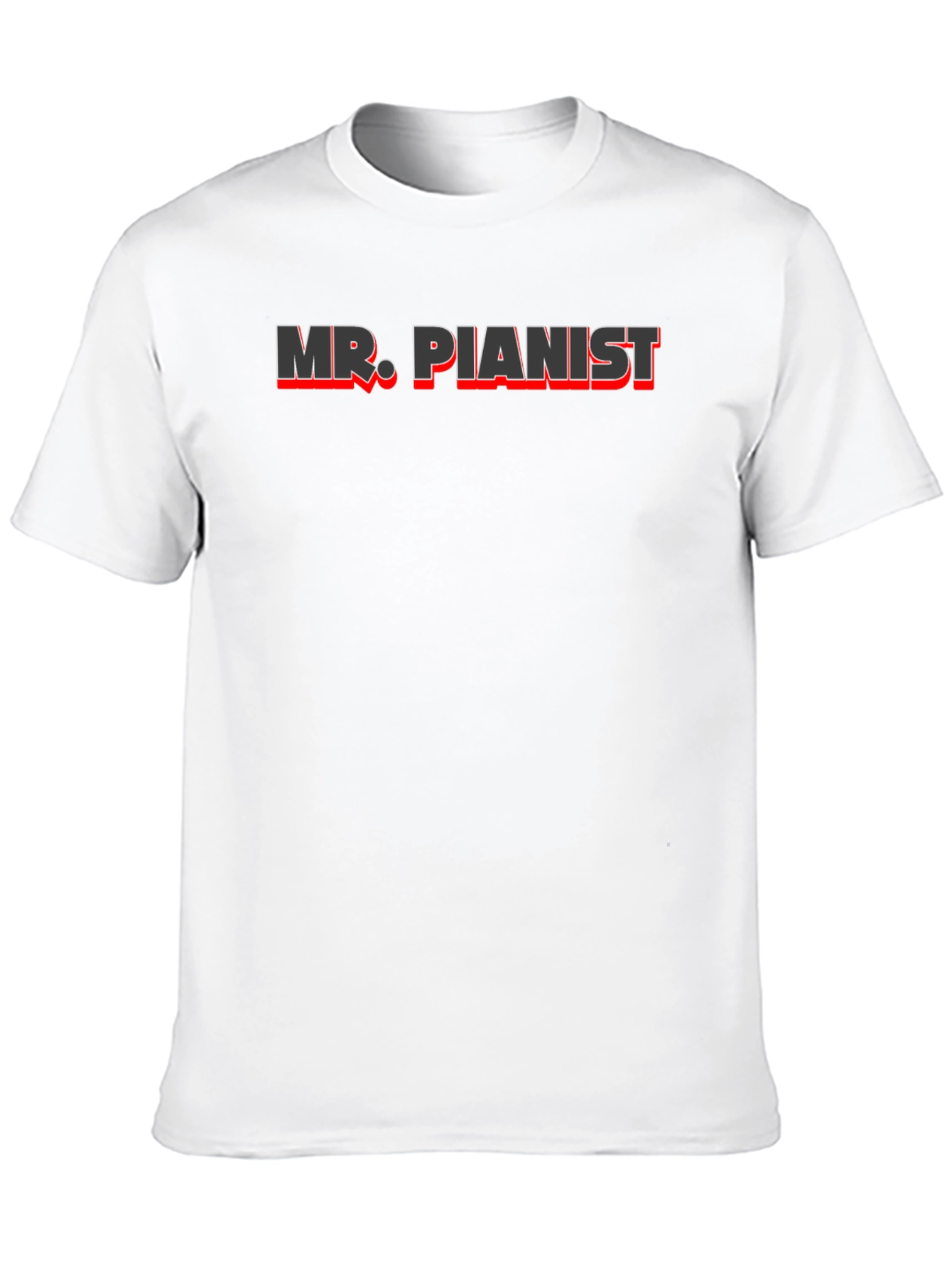 Black Mr. Pianist Graphic T-Shirt - Music Lover Tee view 10
