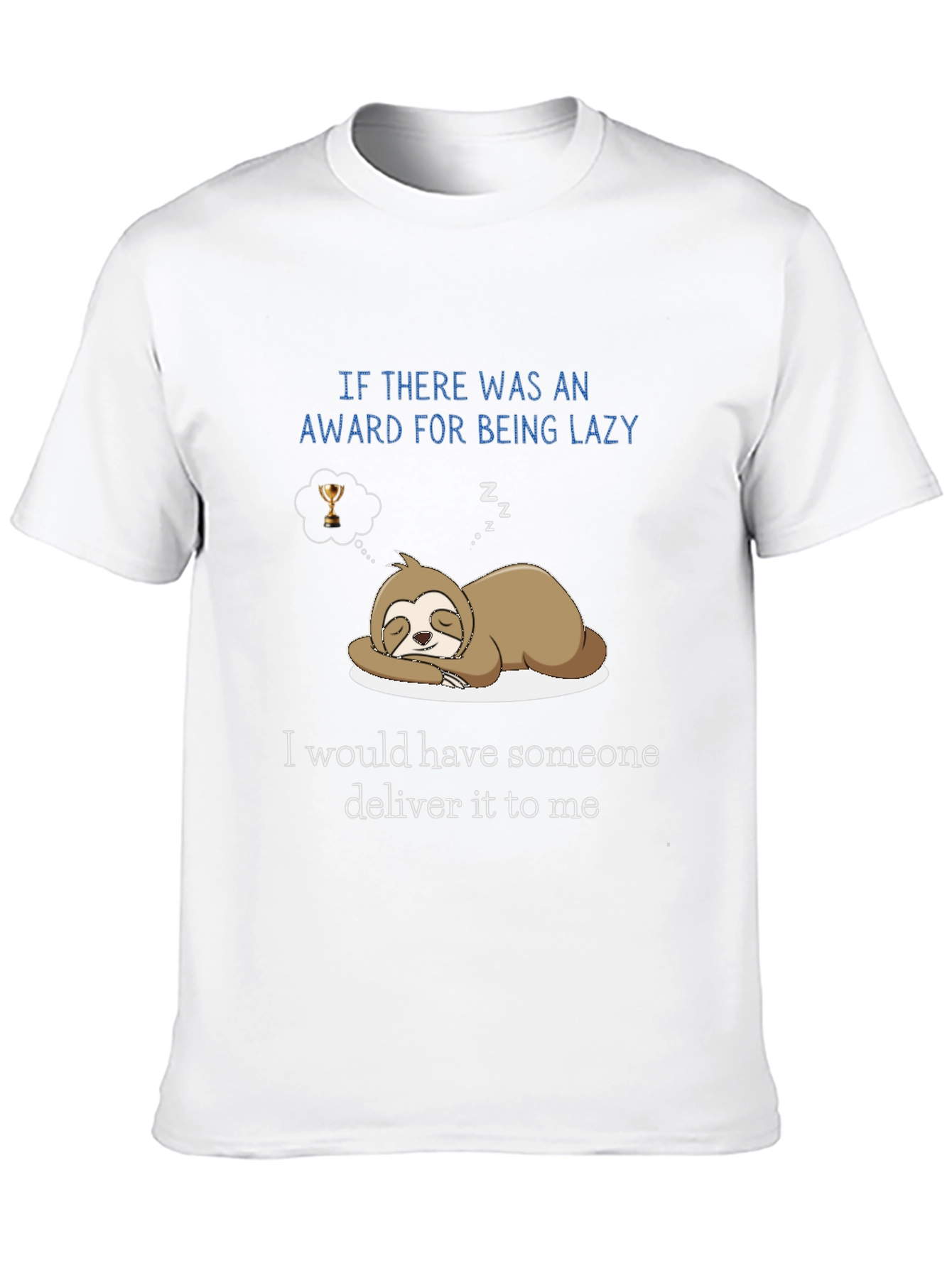 Black Lazy Sloth Award Delivery T-Shirt view 10