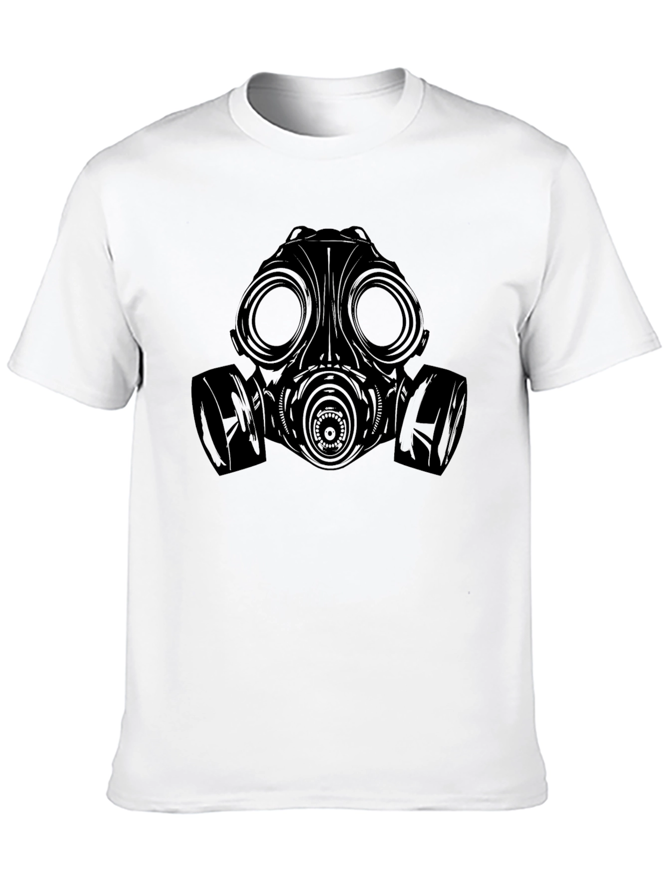 Black Gas Mask Graphic Tee - Black Cotton Comfort view 10