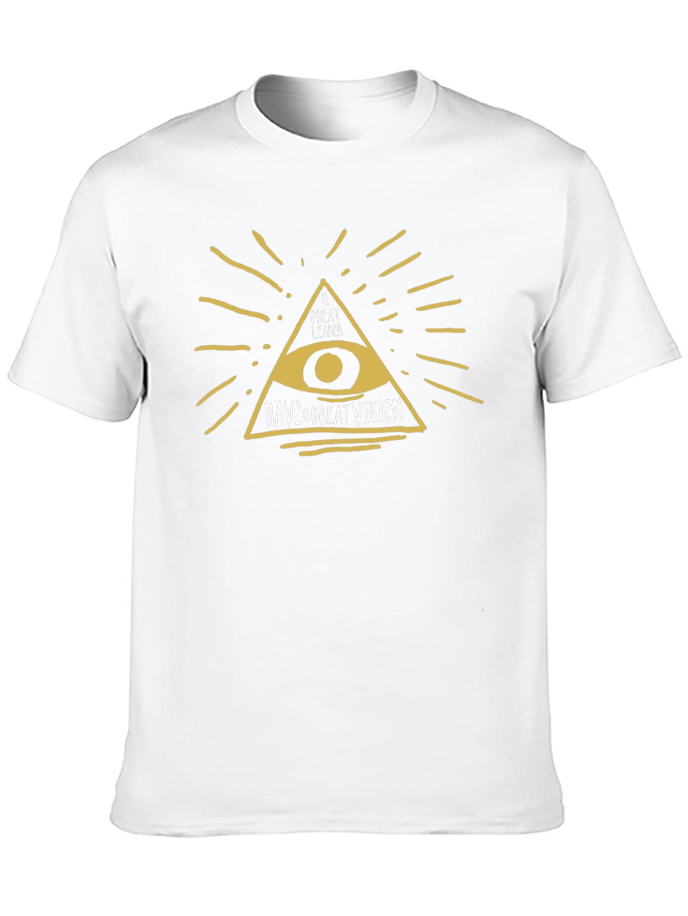 Black Great Leader Vision Graphic Tee - Black Cotton T-Shirt view 10