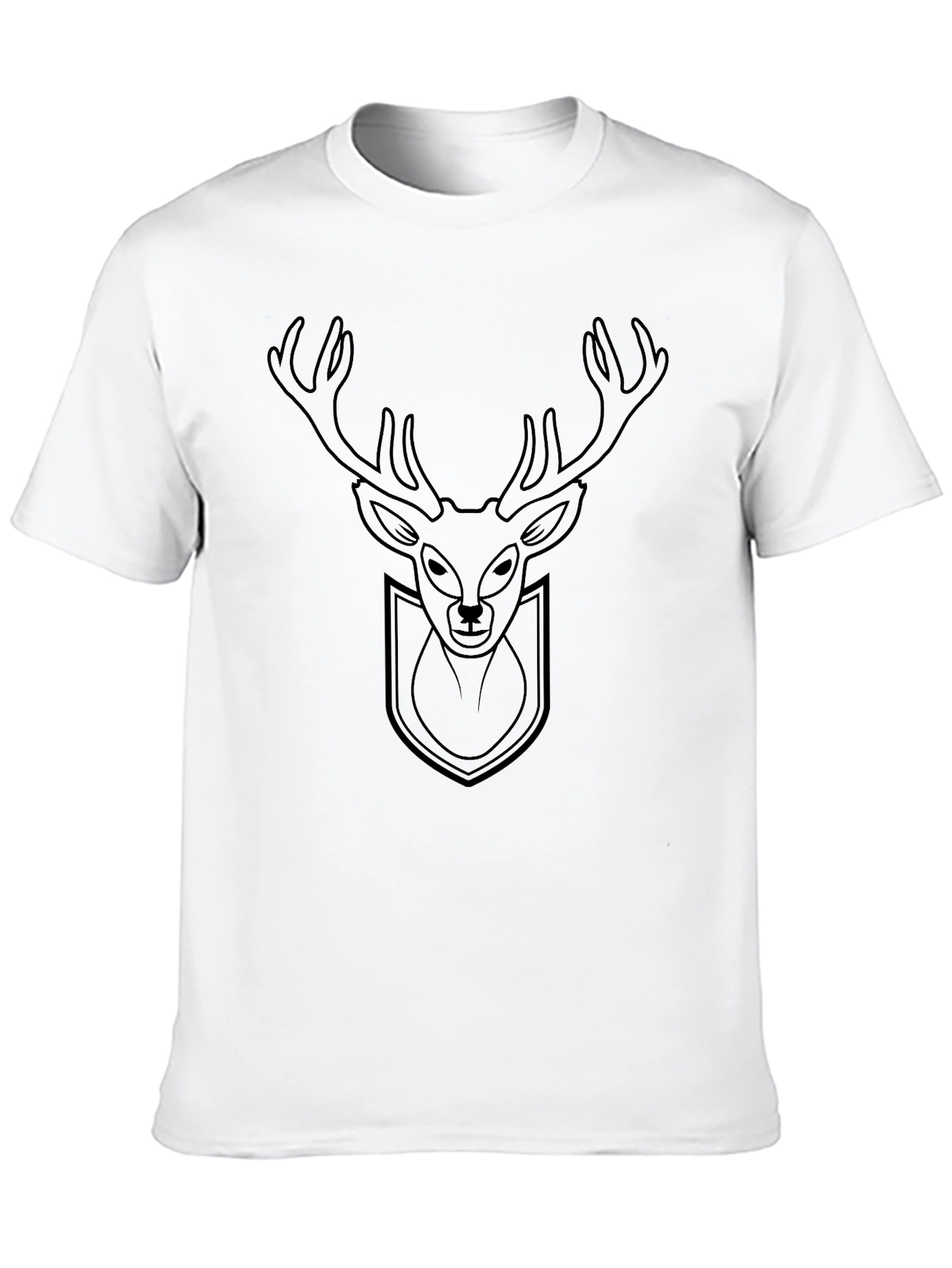 Black Black Deer Head Graphic T-Shirt view 10