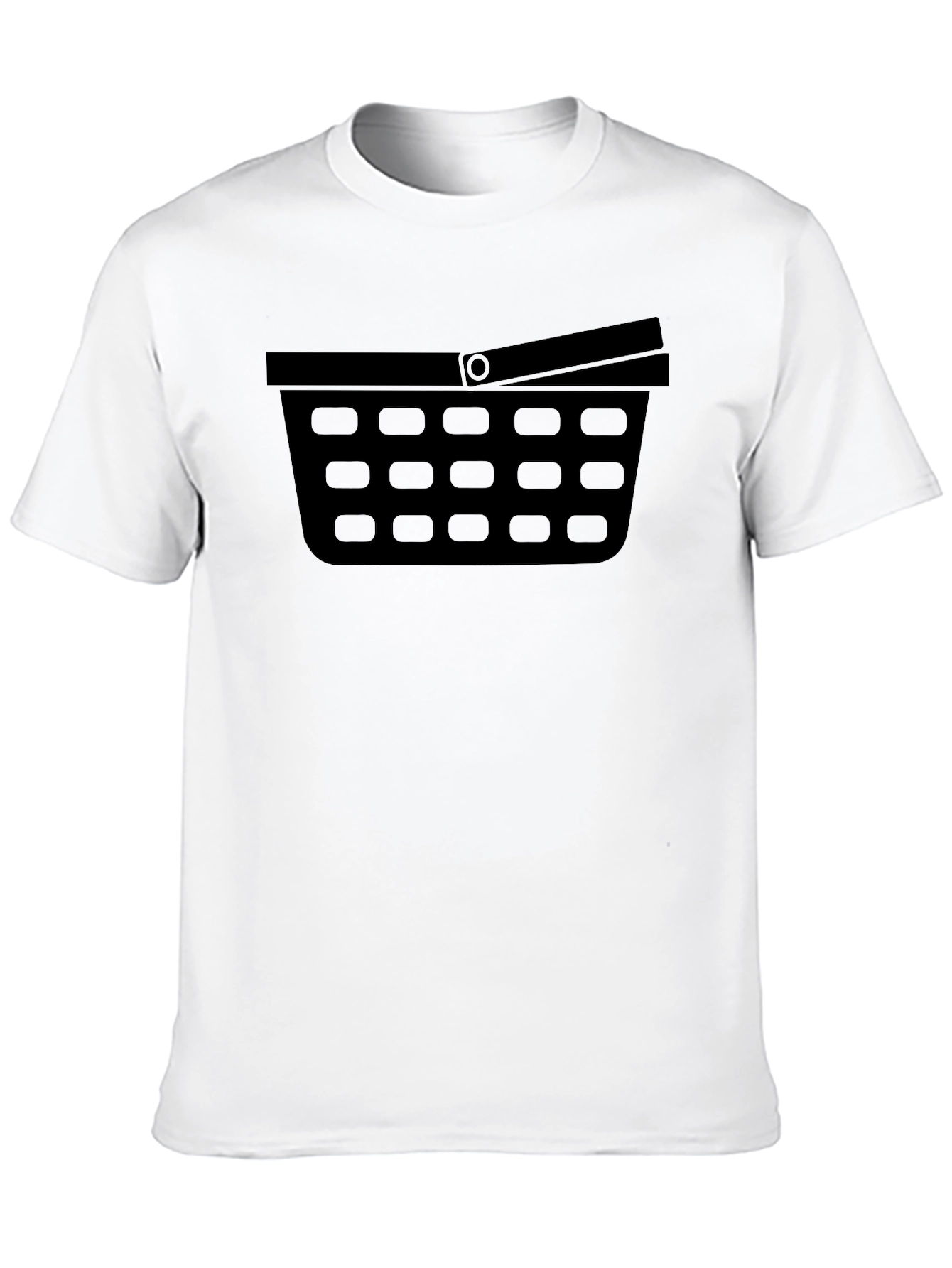 Black Basket Icon Black T-Shirt - Minimalist Graphic Tee view 10