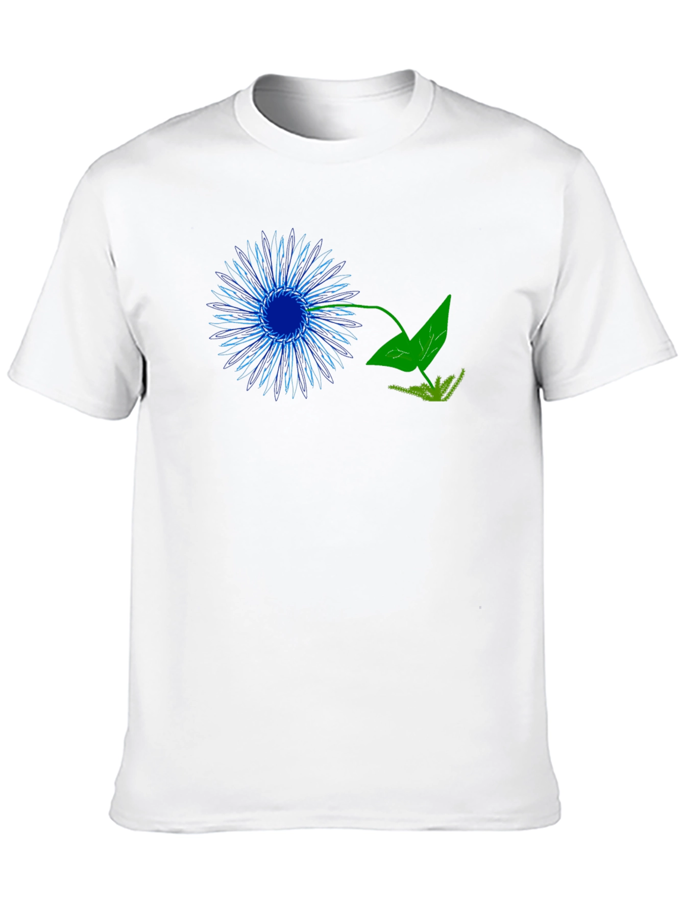 Black Black Graphic Tee - Neon Flower Design view 10