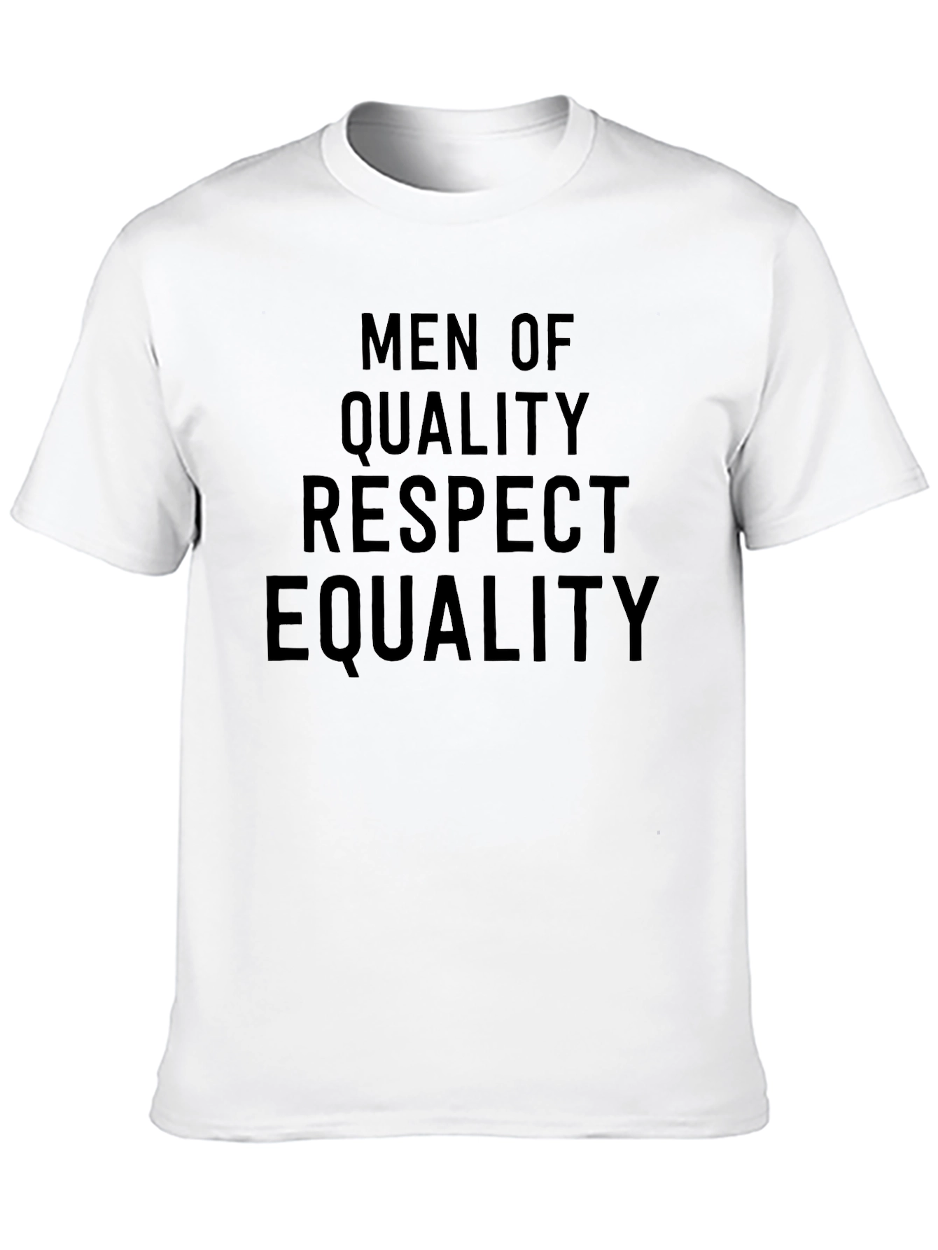 Black Men of Quality Respect Equality Black T-Shirt view 10