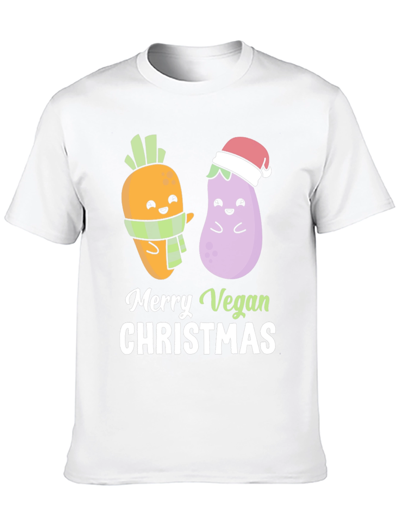 Merry Vegan Christmas T-Shirt - Cute Holiday Tee - 10
