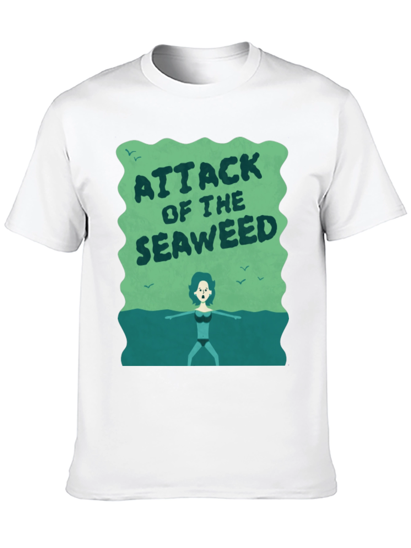 Black Attack of the Seaweed Graphic T-Shirt view 10