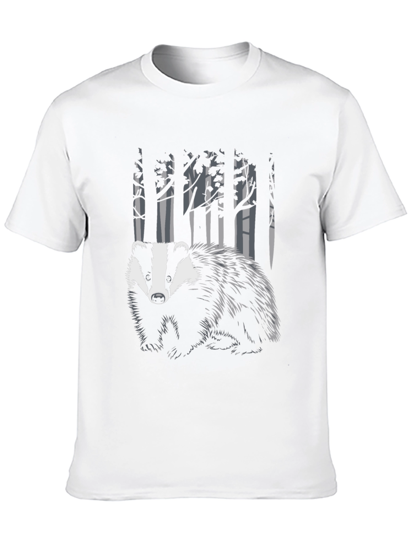 Black Badger in the Woods Graphic Tee - Black view 10