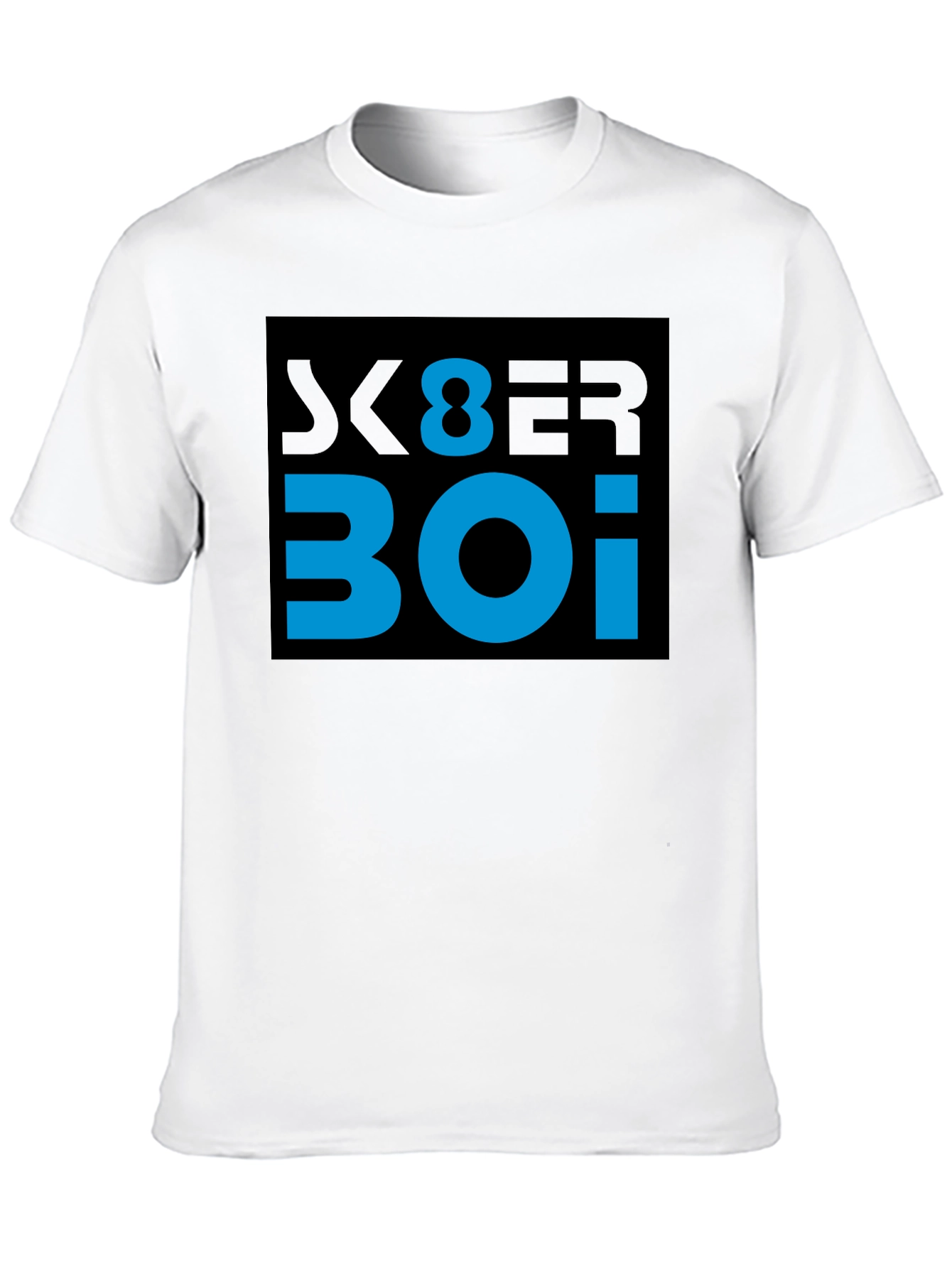 Black Cyber Boi Graphic Tee - Black Cotton T-Shirt view 10
