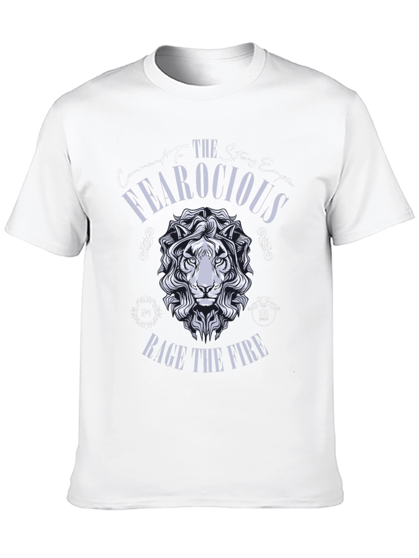 Black Fearocious Lion Graphic Print T-Shirt view 10