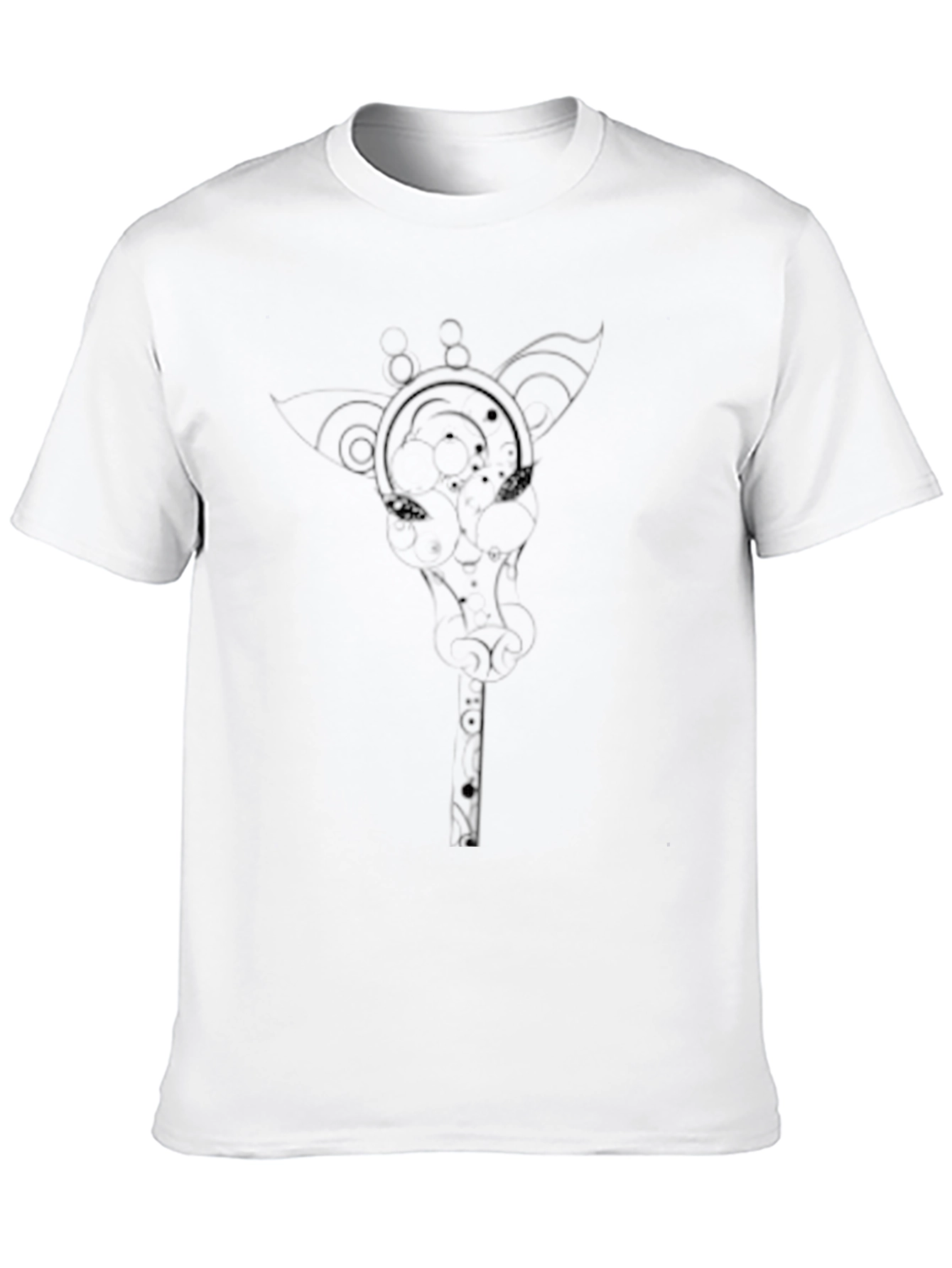 Black Men's Graphic Black T-Shirt view 10