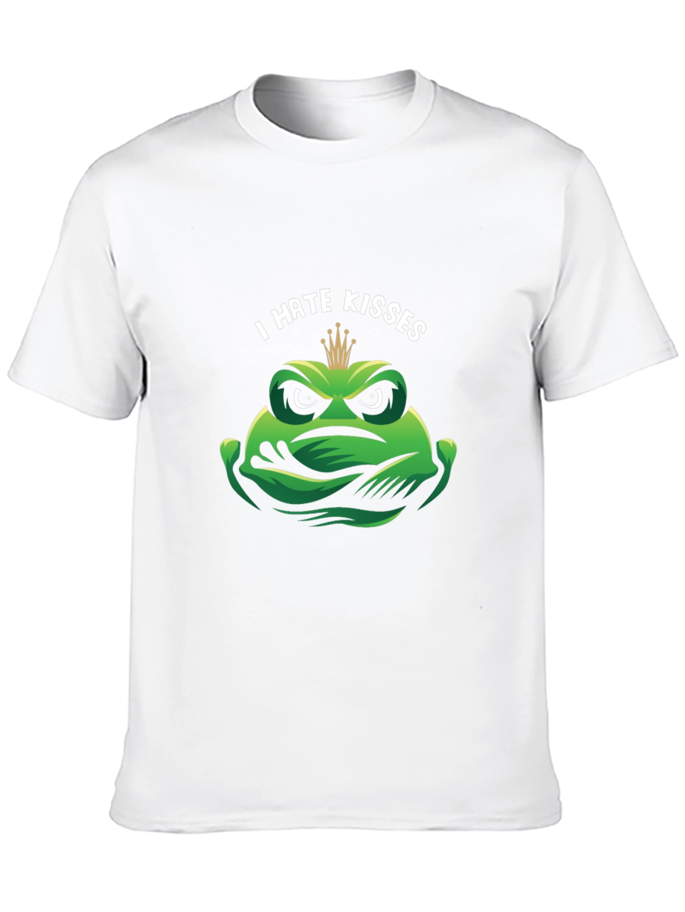 Black I Hate Kisses Frog Graphic T-Shirt view 10