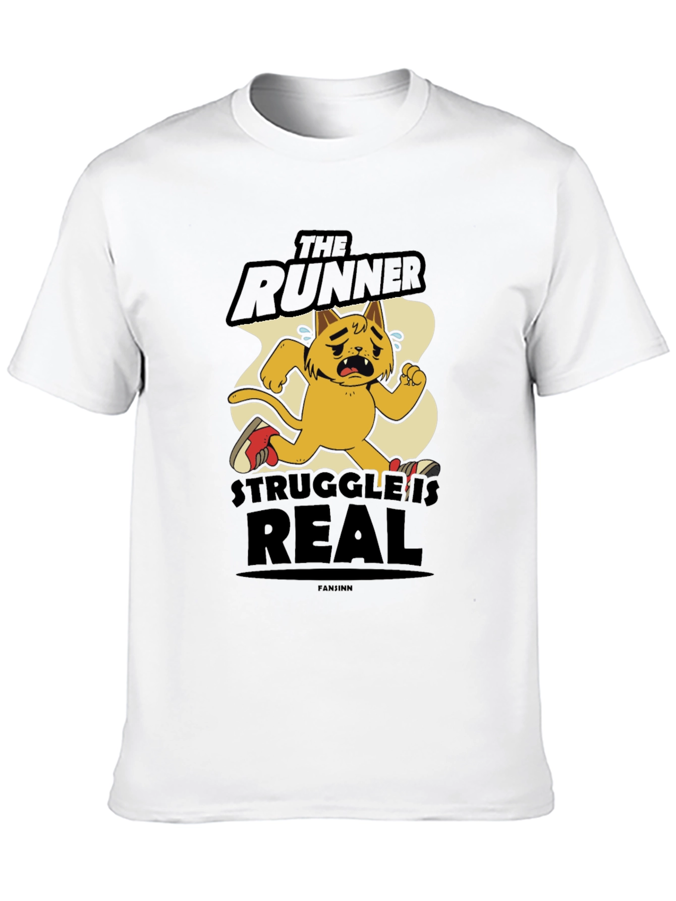 Black The Runner: Struggle is Real Tee view 10