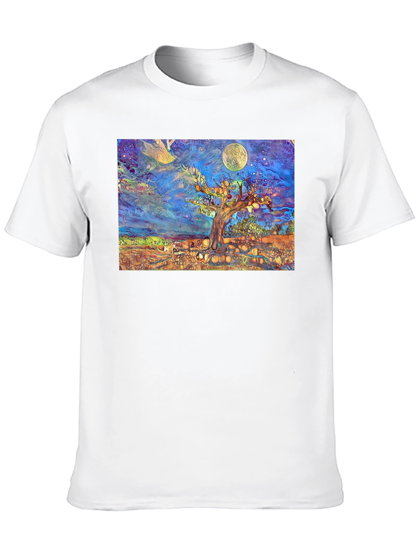 Black Psychedelic Tree of Life Graphic Tee view 10