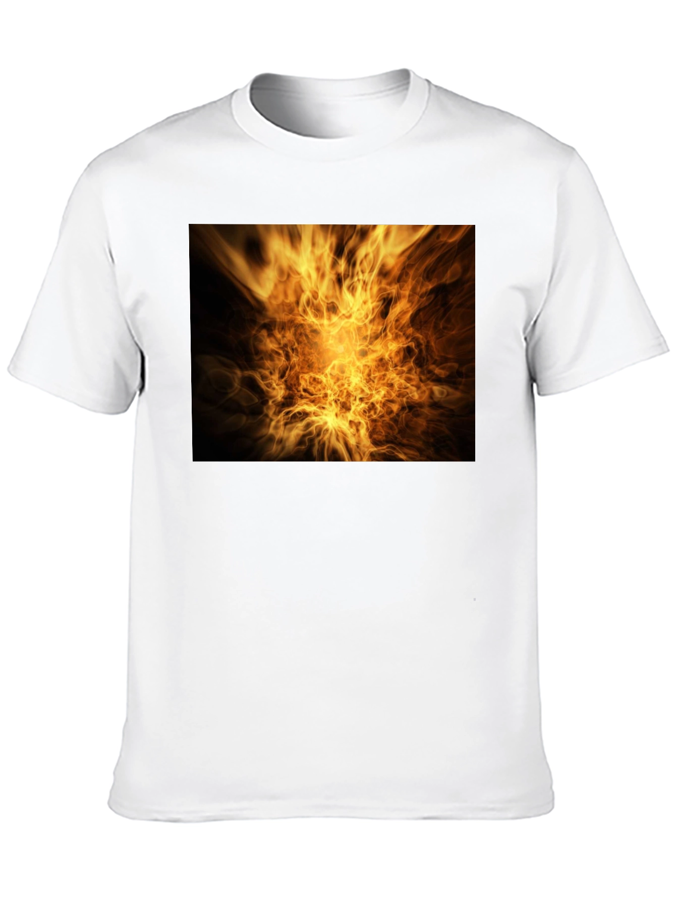 Black Fiery Vortex Graphic Tee - Bold Black T-Shirt view 10