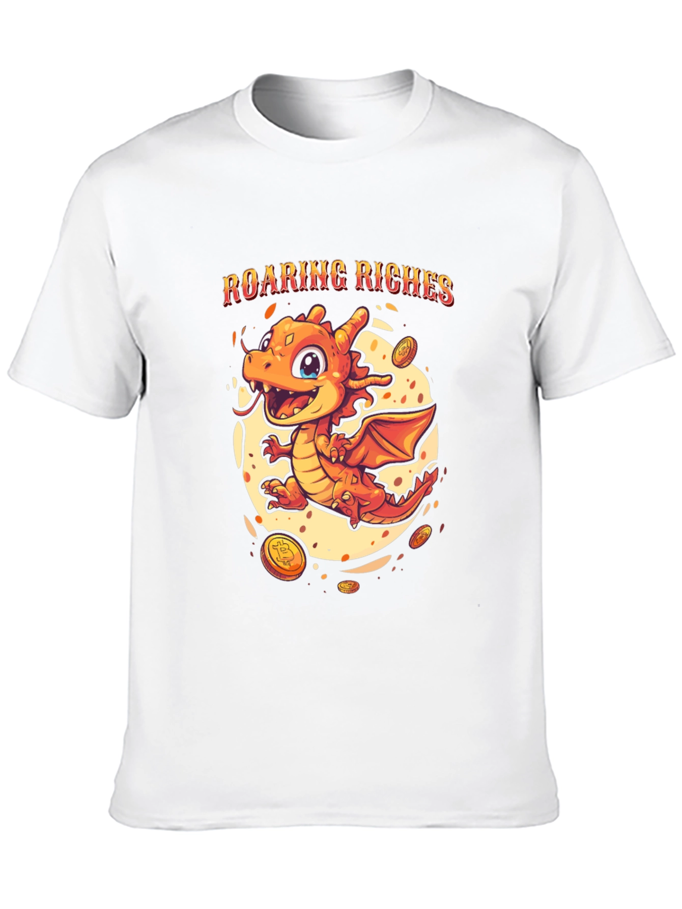 Black Roaring Riches Dragon Graphic T-Shirt view 10