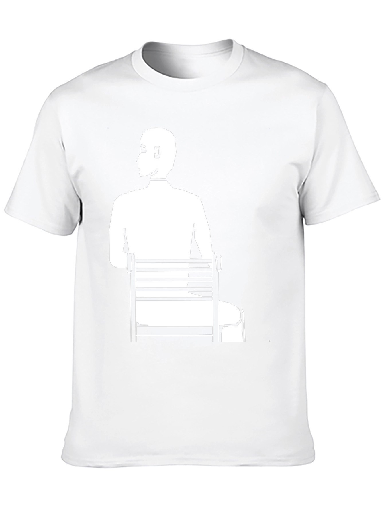 Black Man Sitting T-Shirt - Unique Graphic Tee view 10