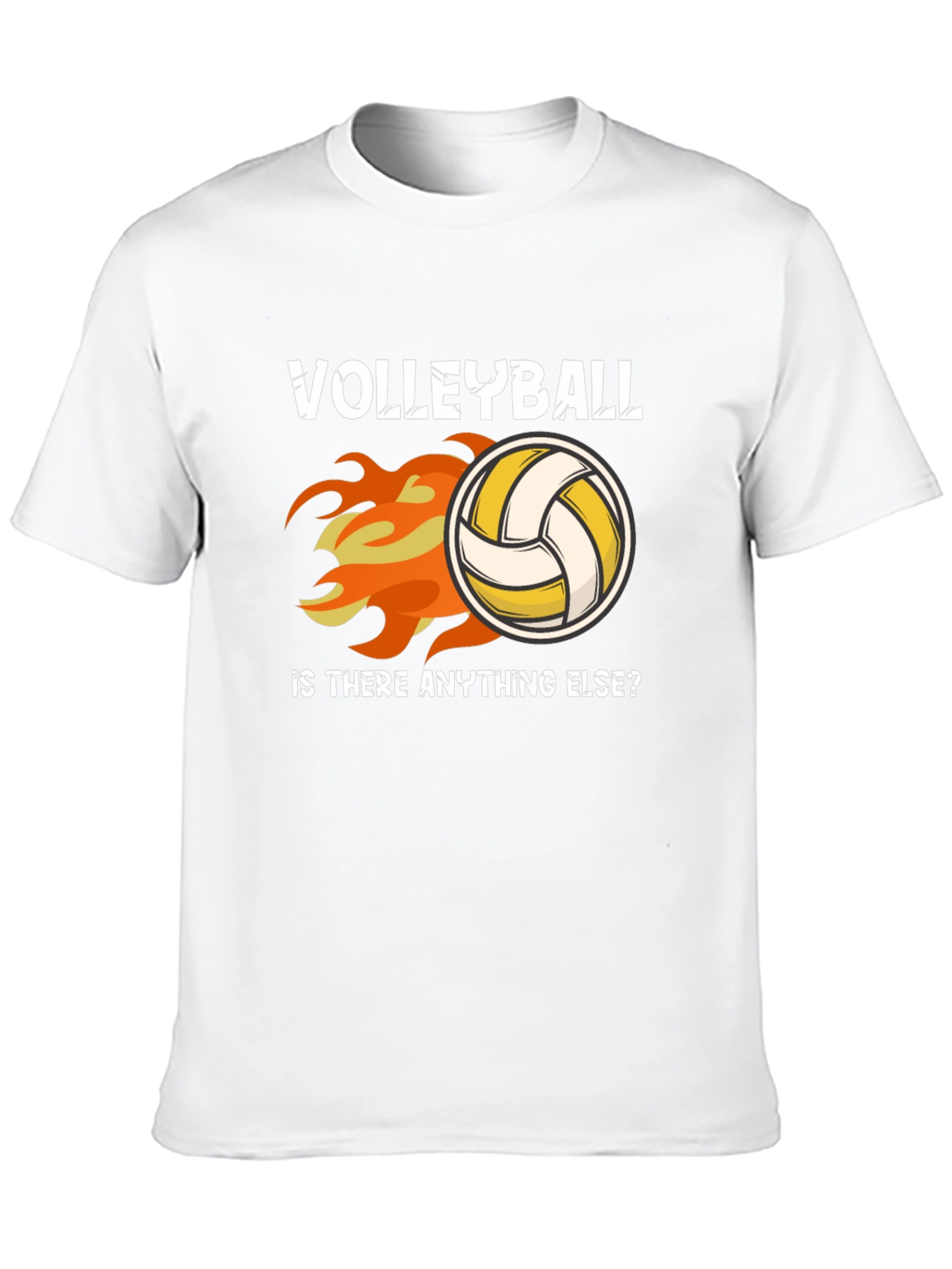 Black Volleyball Flames Graphic T-Shirt view 10