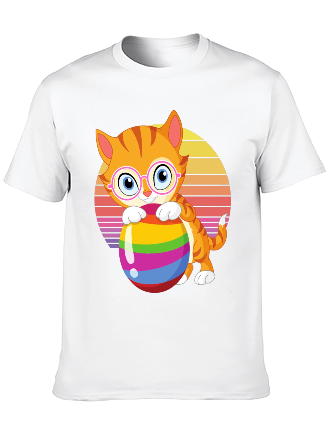 Black Cat with Easter Egg Graphic Tee view 10