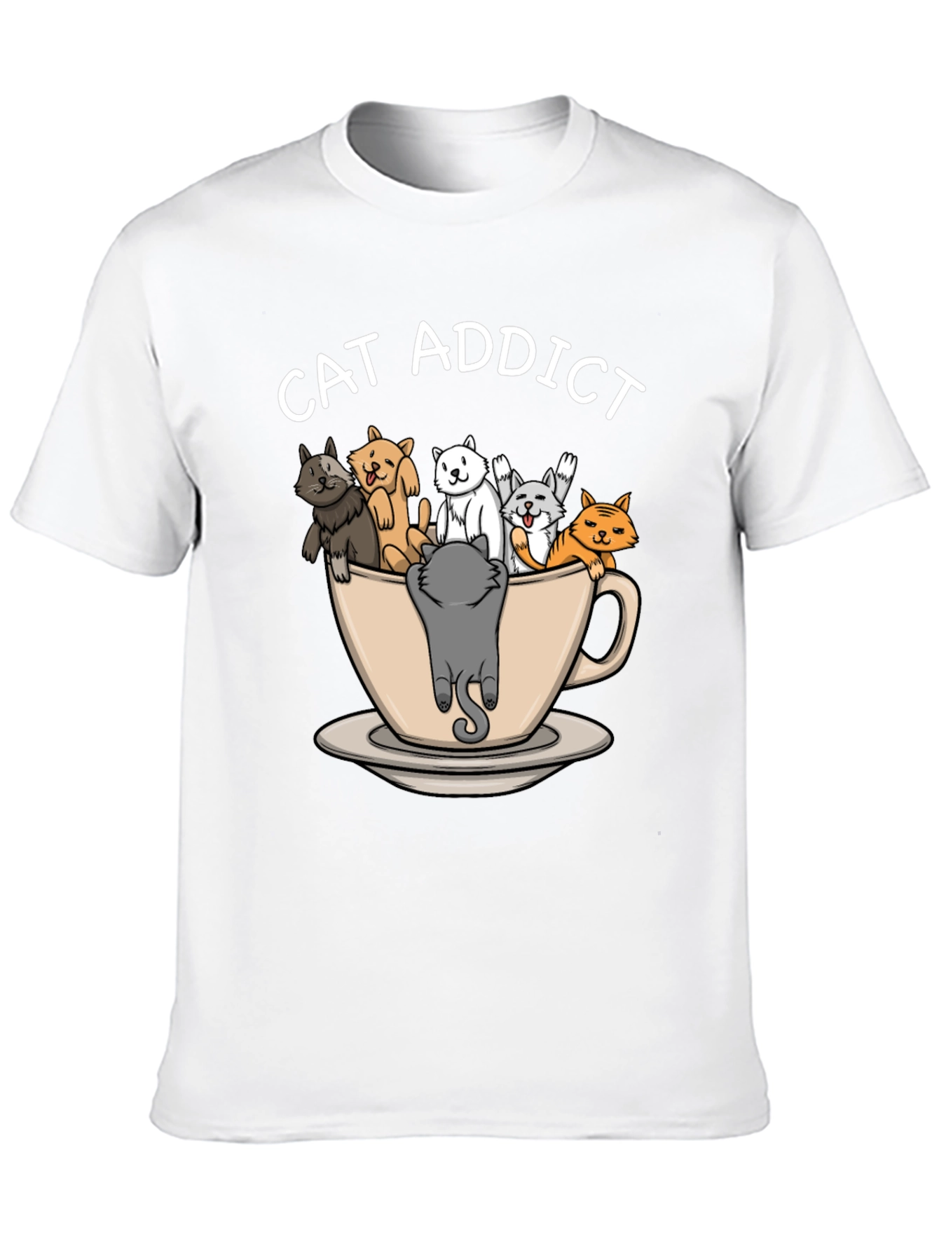 Black Cat Addict T-Shirt - Funny Cat Lover Tee view 10