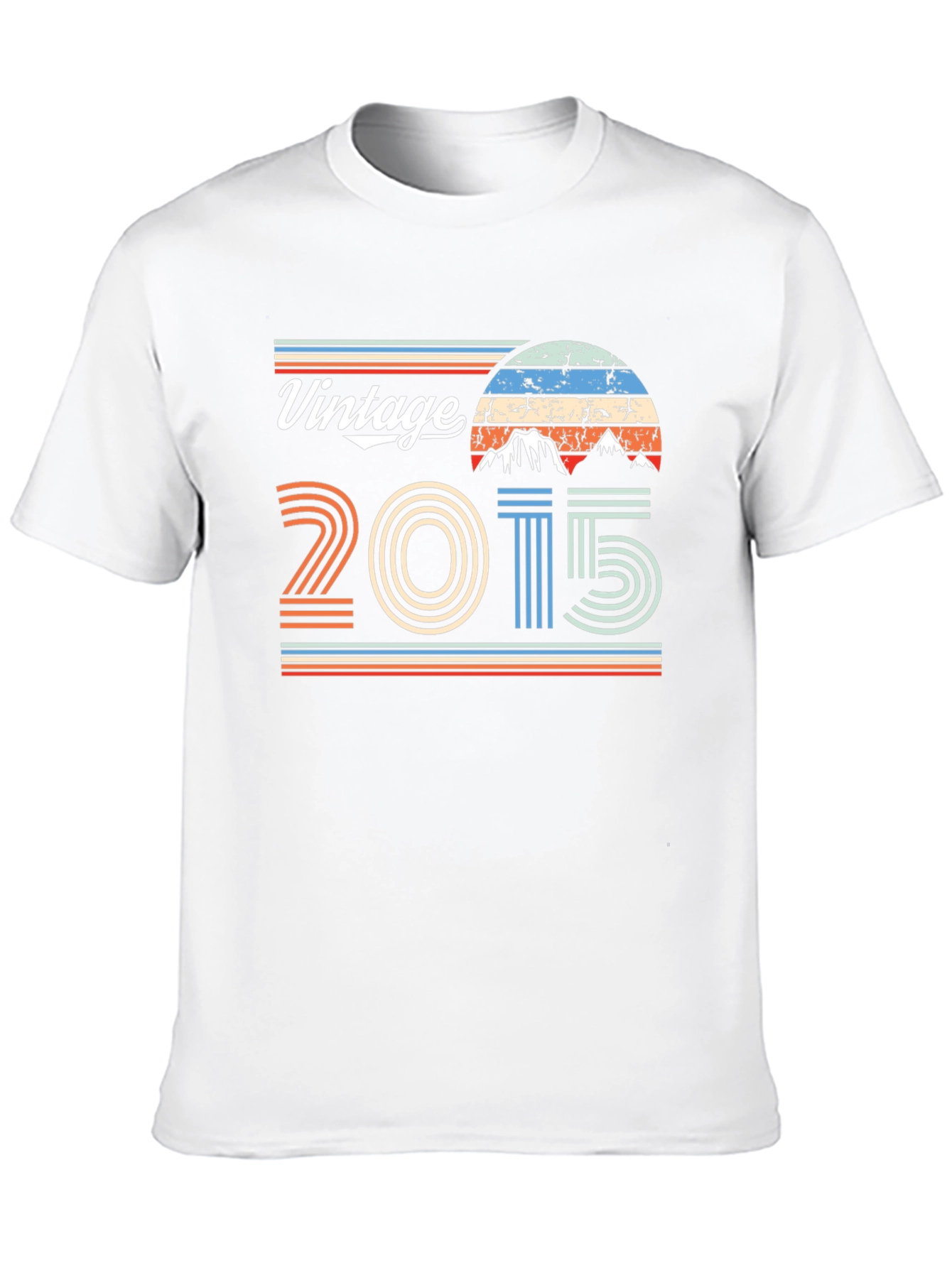 Black Vintage 2015 T-Shirt Retro Style view 10